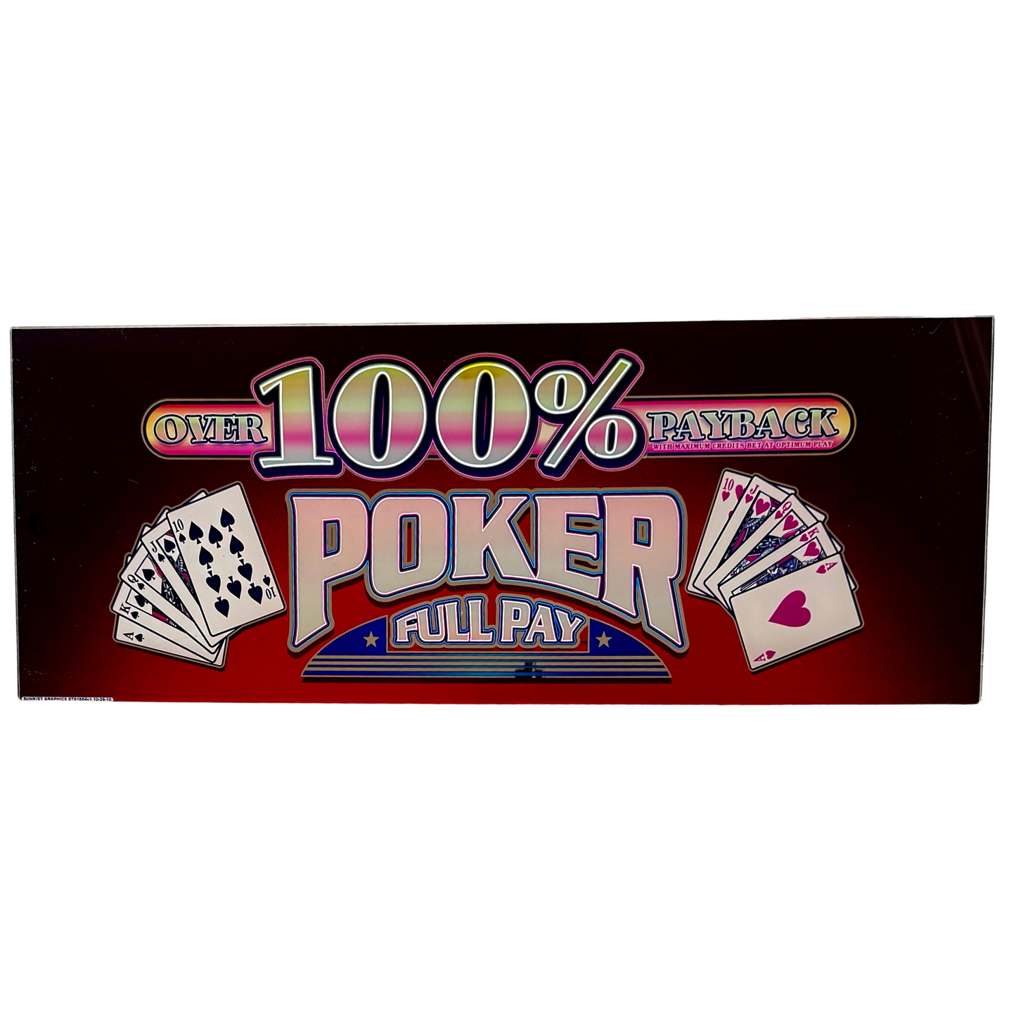 100% Poker Slot Glass