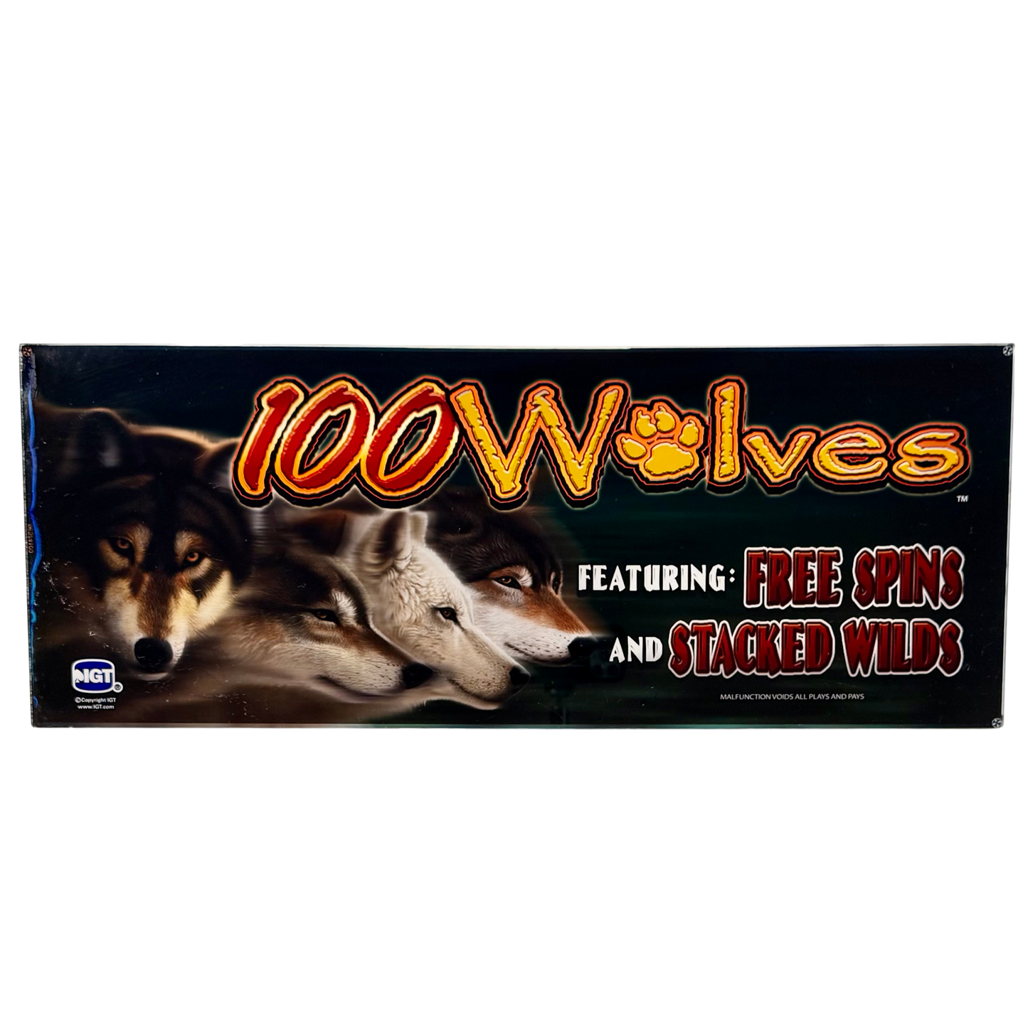 100 Wolves Slot Glass