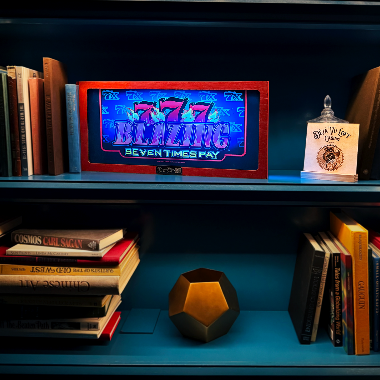 777 Blazing Seven Times Pay Slot Glass