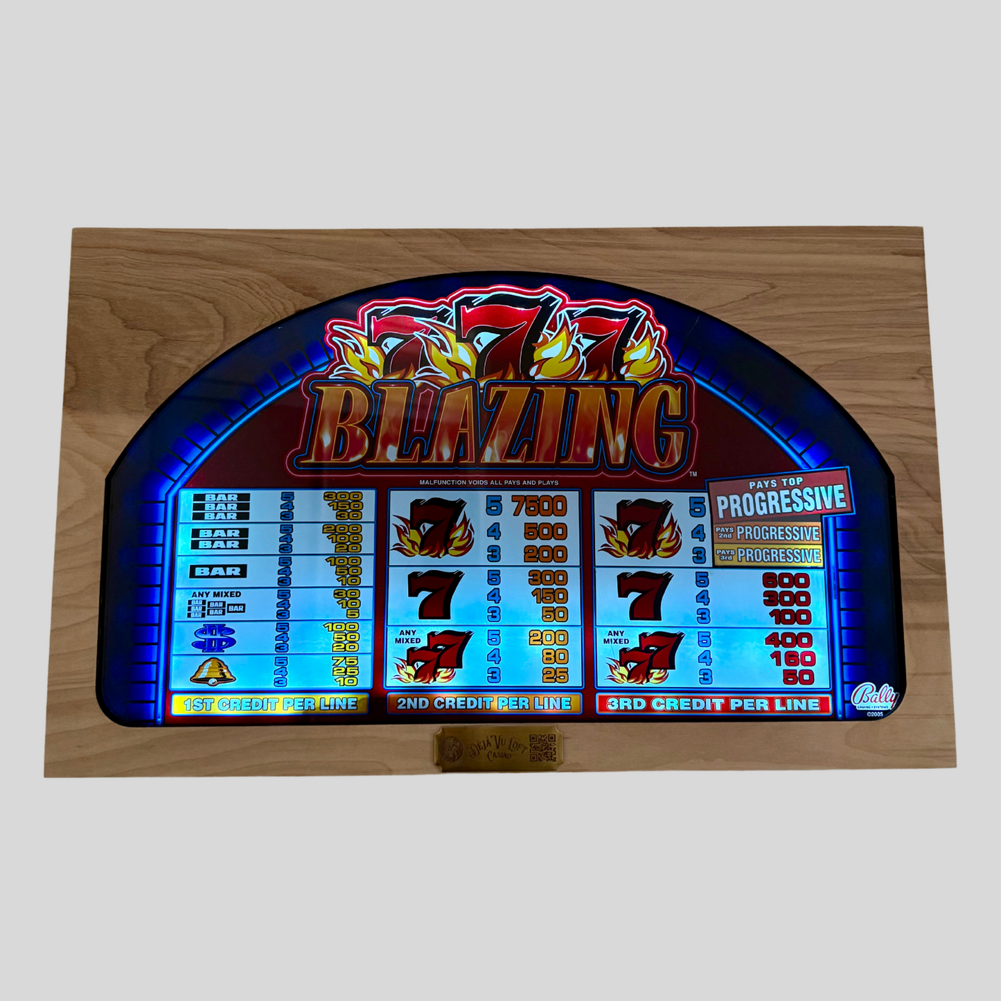 777 Blazing Slot Glass