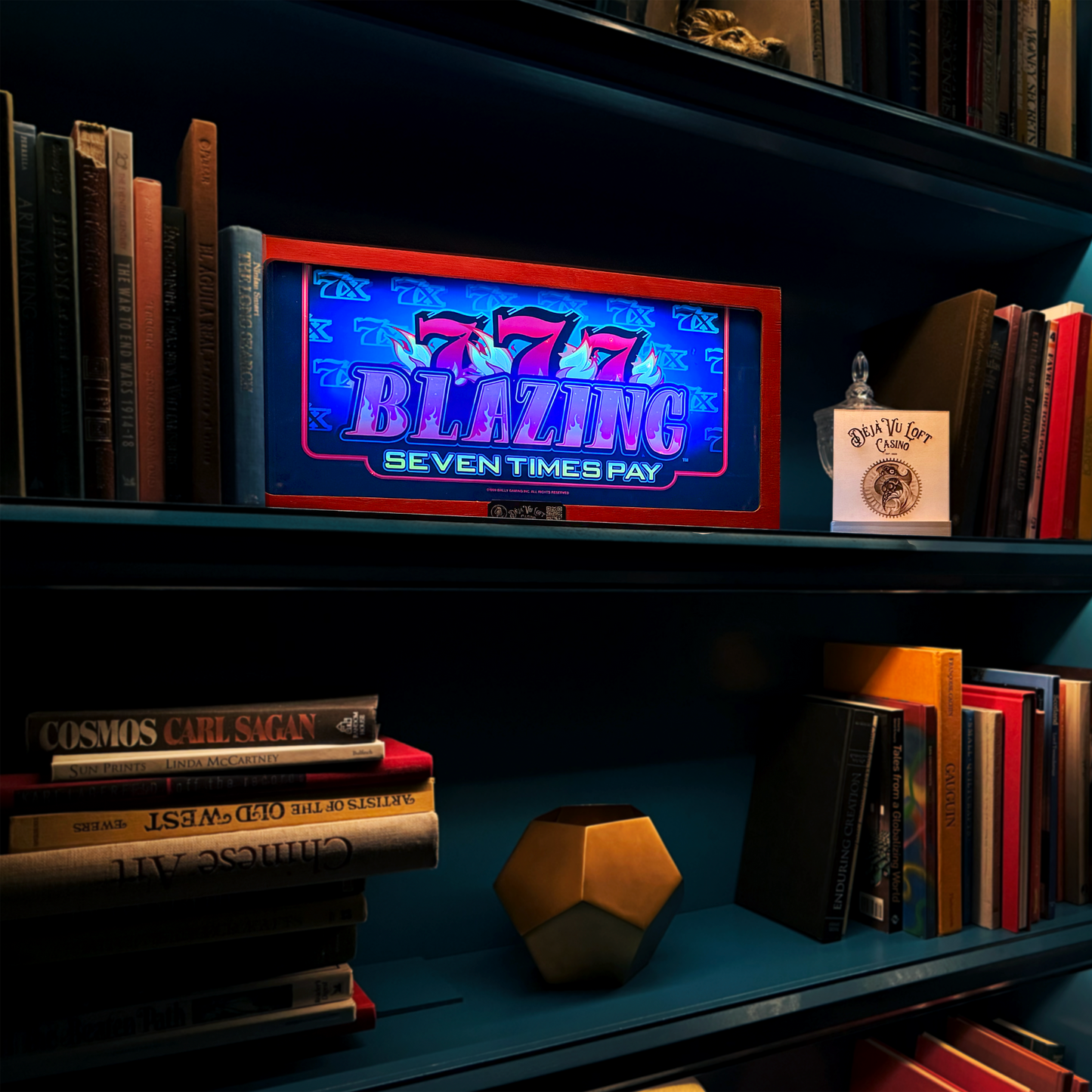 777 Blazing Seven Times Pay Slot Glass