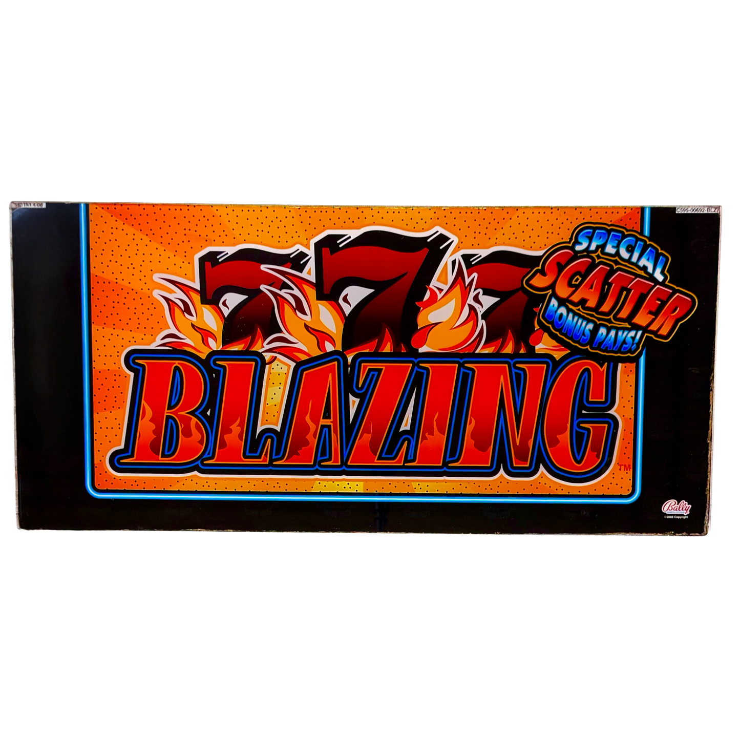 777 Blazing Orange Slot Glass