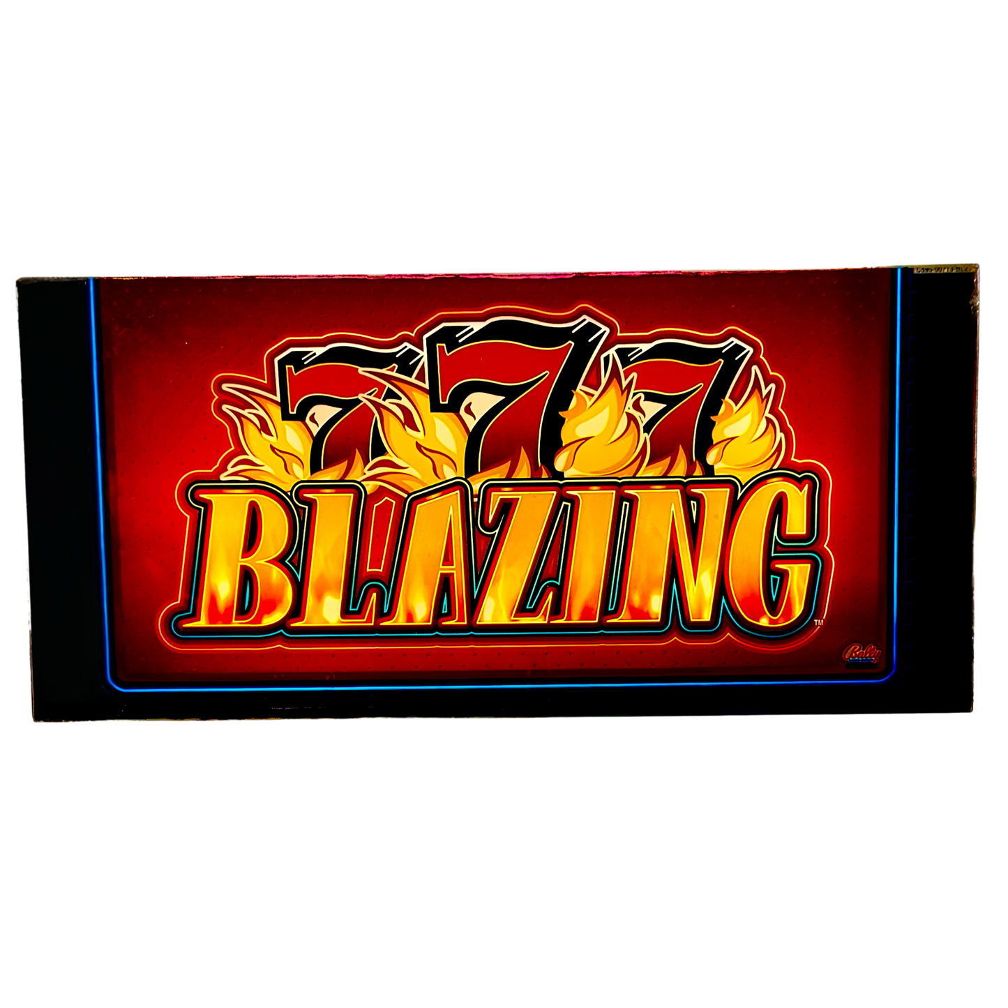 777 Blazing Red Slot Glass