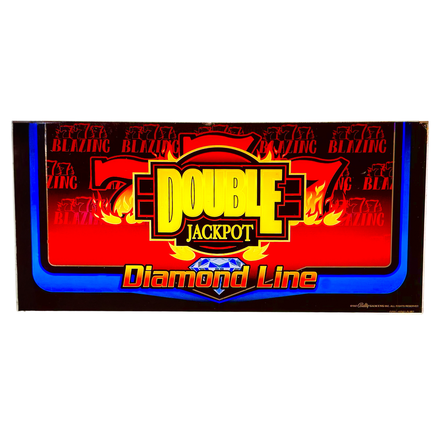 777 Double Jackpot Diamond Line Red Slot Glass