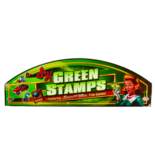 Green Stamps Slot Glass