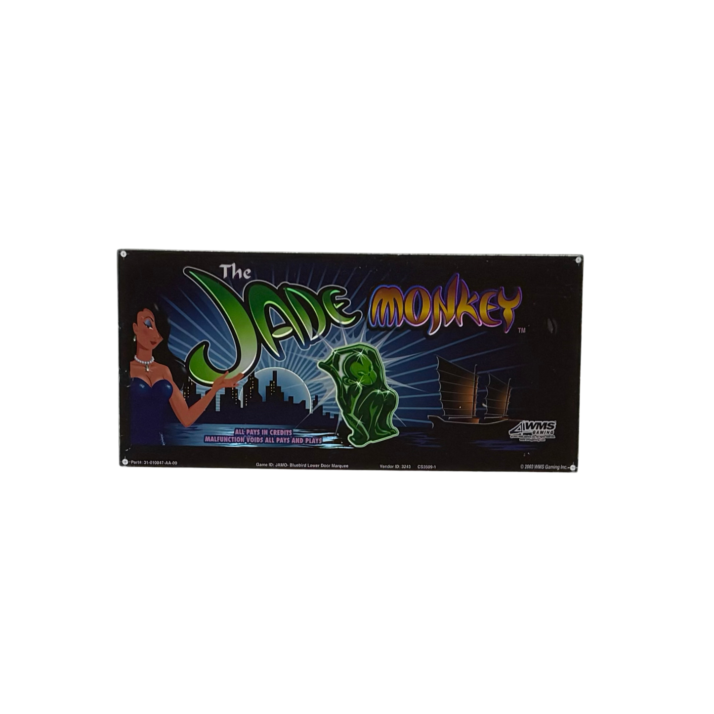 Jade Monkey Slot Glass