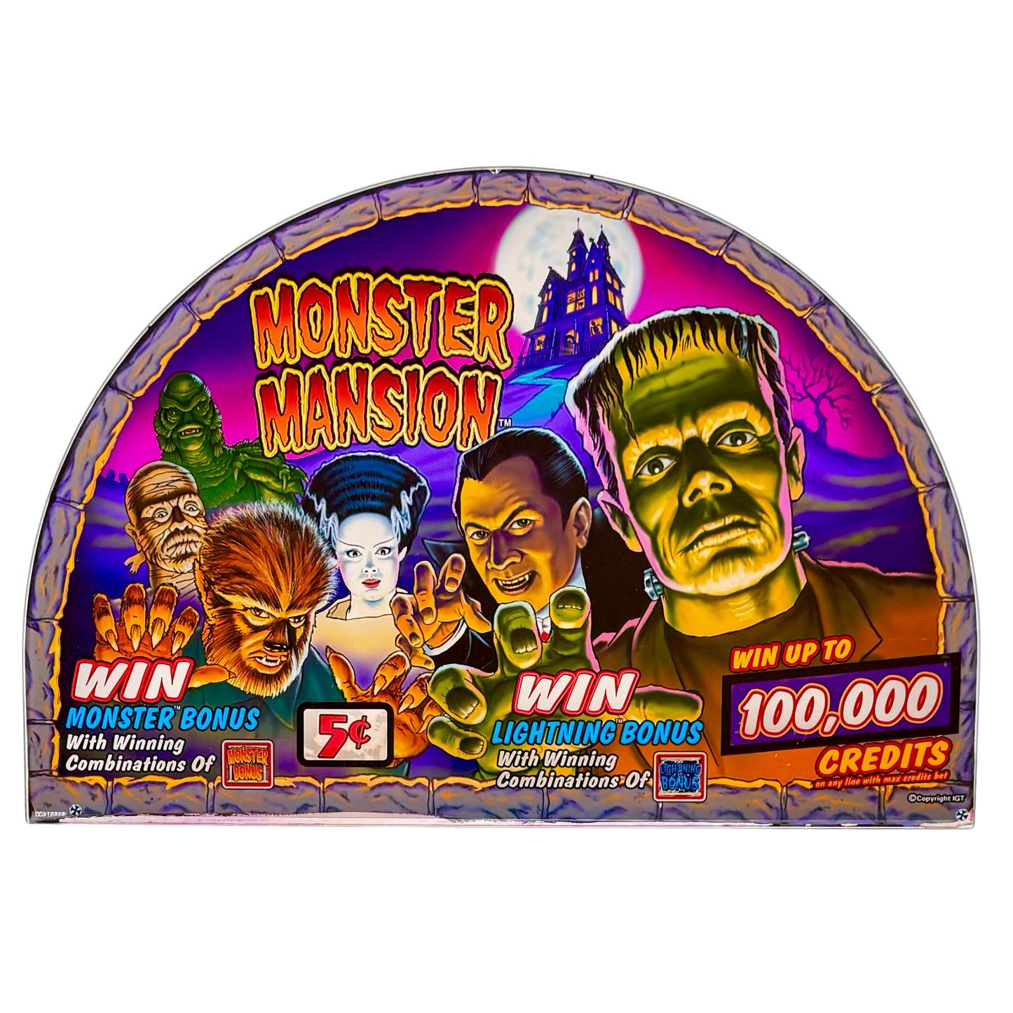 Monster Mansion Slot Glass