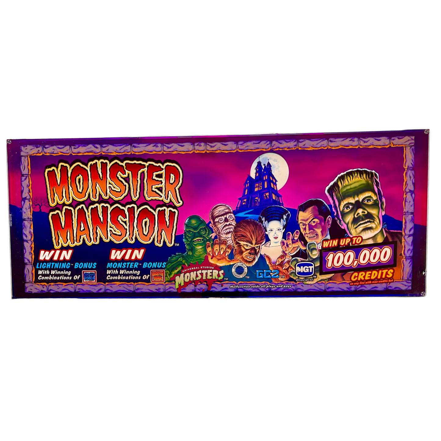 Monster Mansion Slot Glass