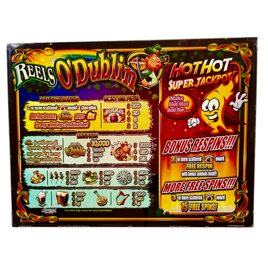 Reels O'Dublin Jumbo Slot Glass