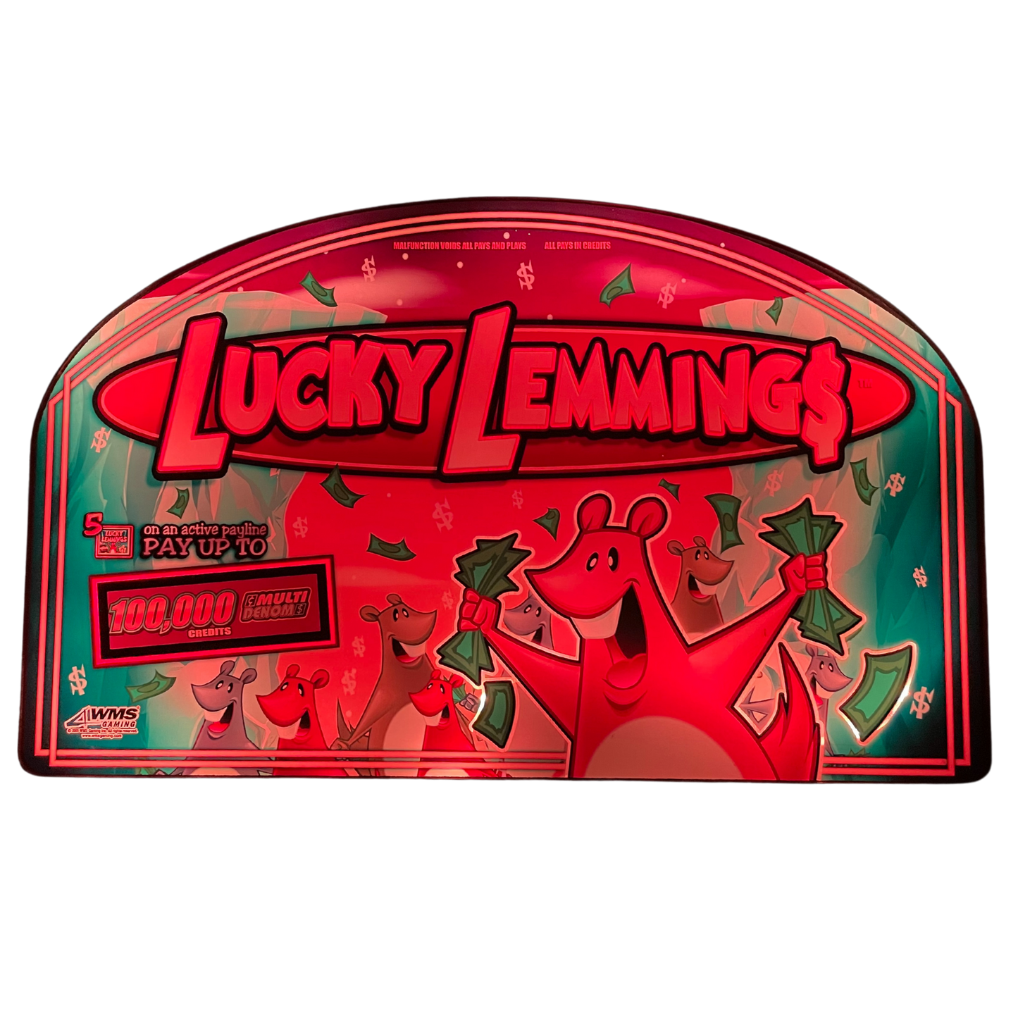 Lucky Lemmings Slot Glass