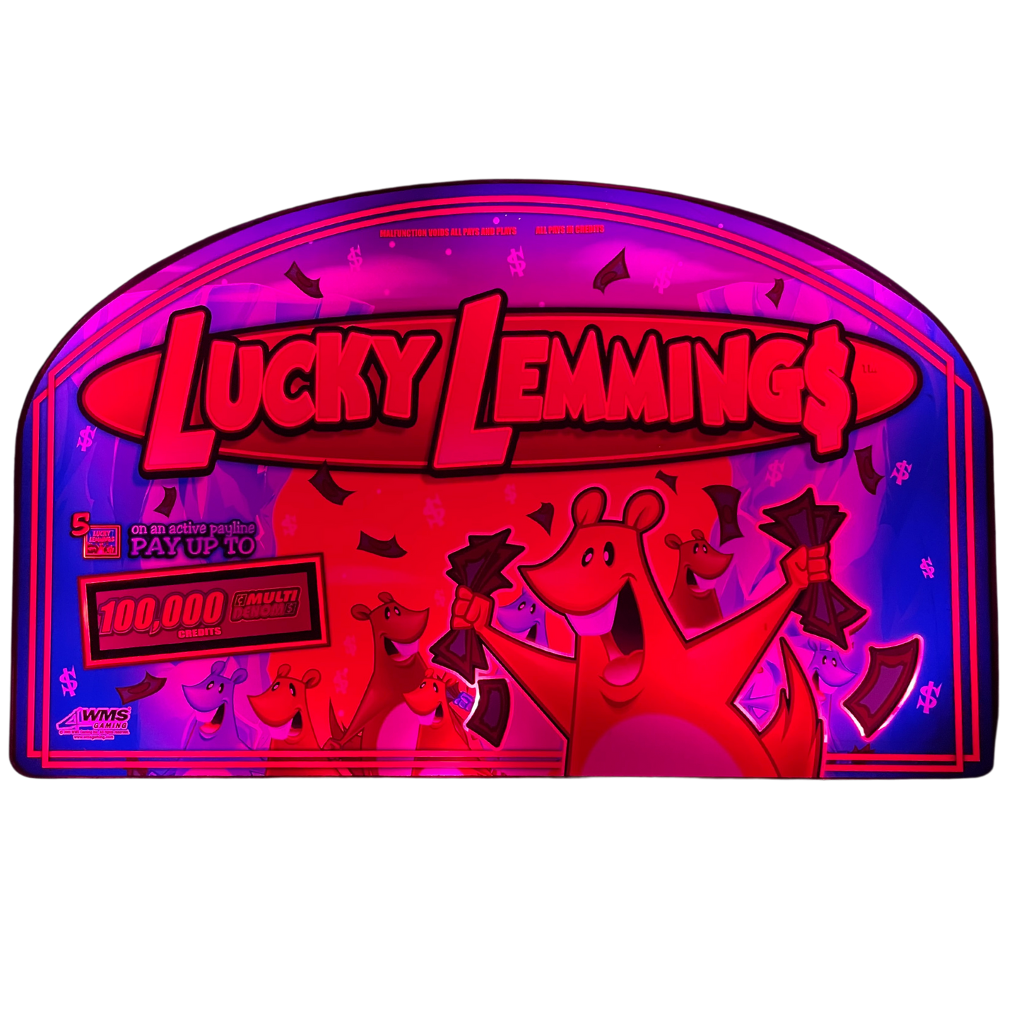 Lucky Lemmings Slot Glass