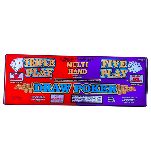 Multi Hand Draw Poker Slot Glass