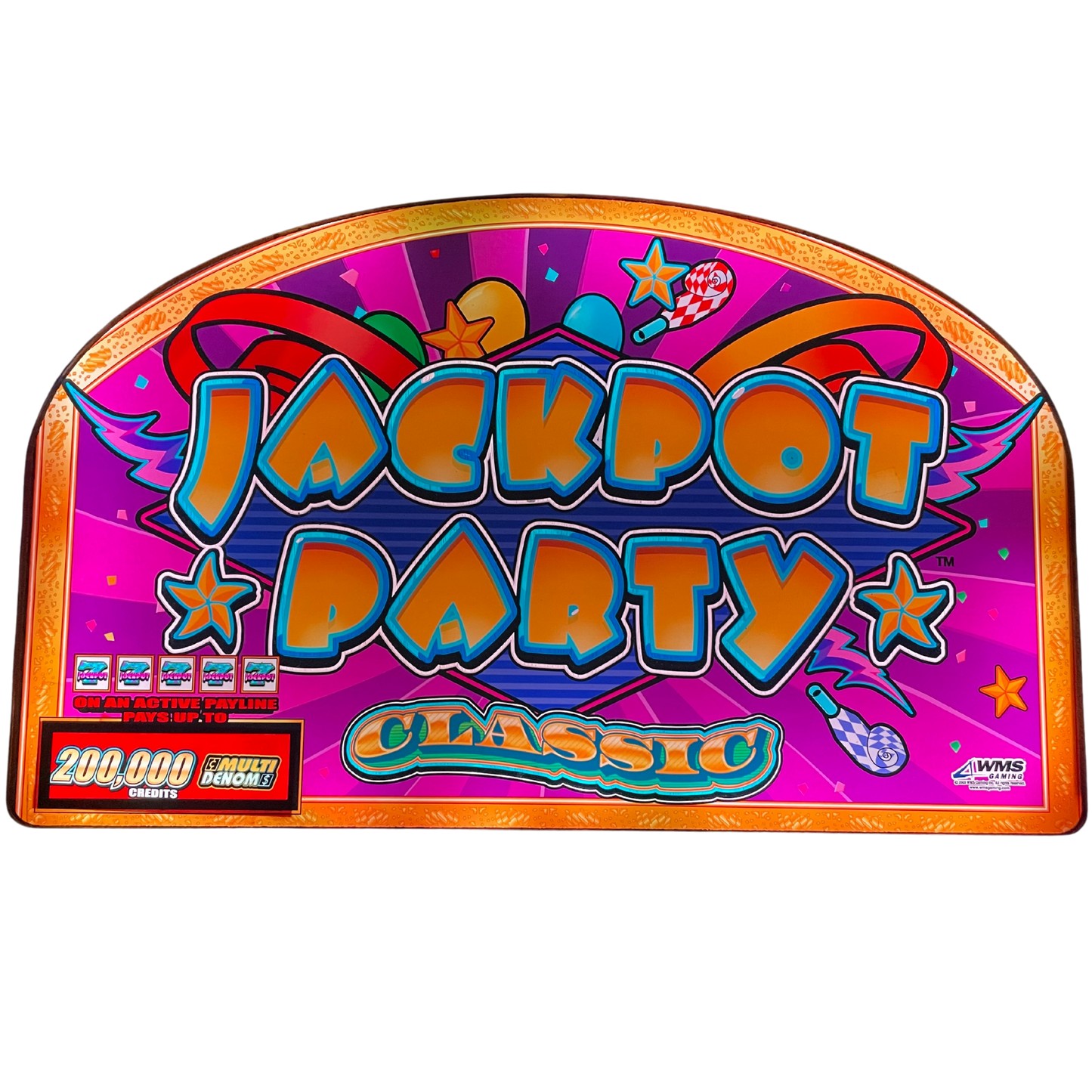 Jackpot Party Classic Slot Glass