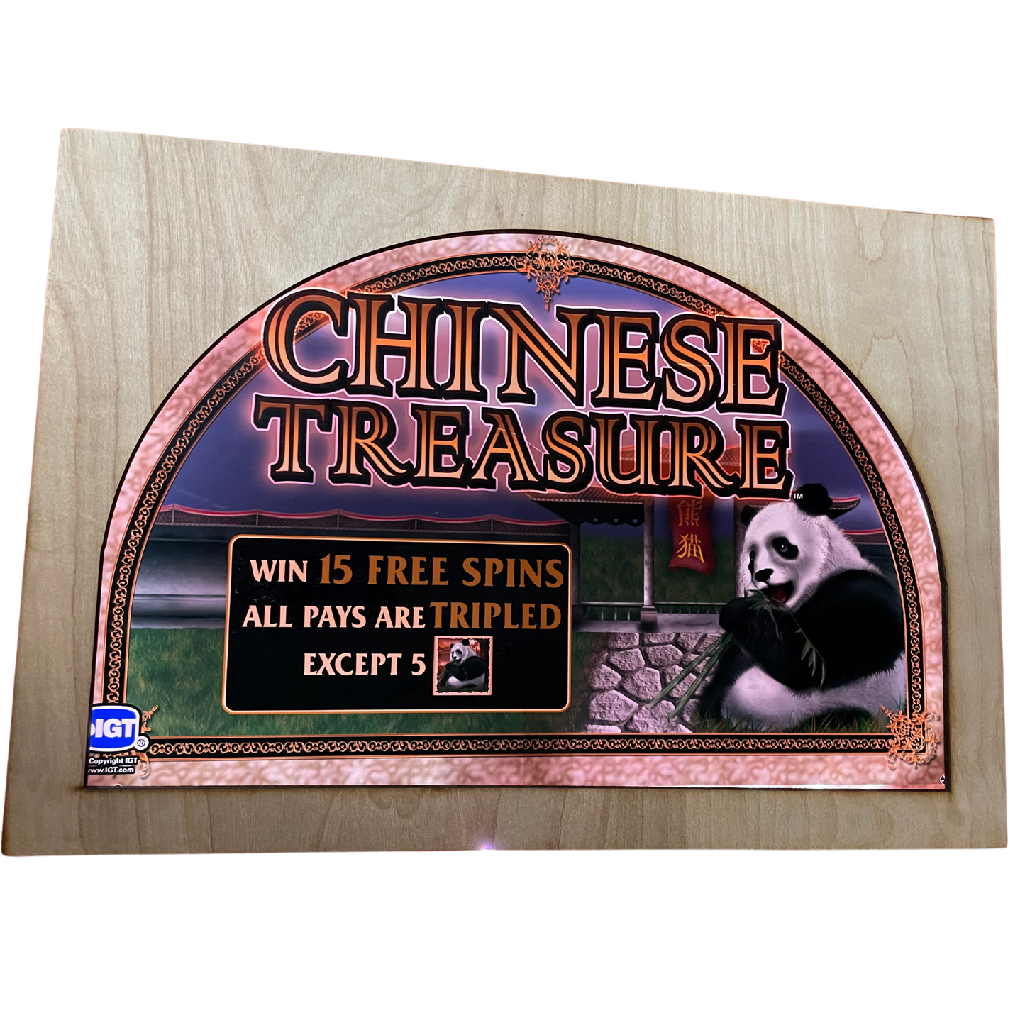 Chinese Treasure Slot Glass