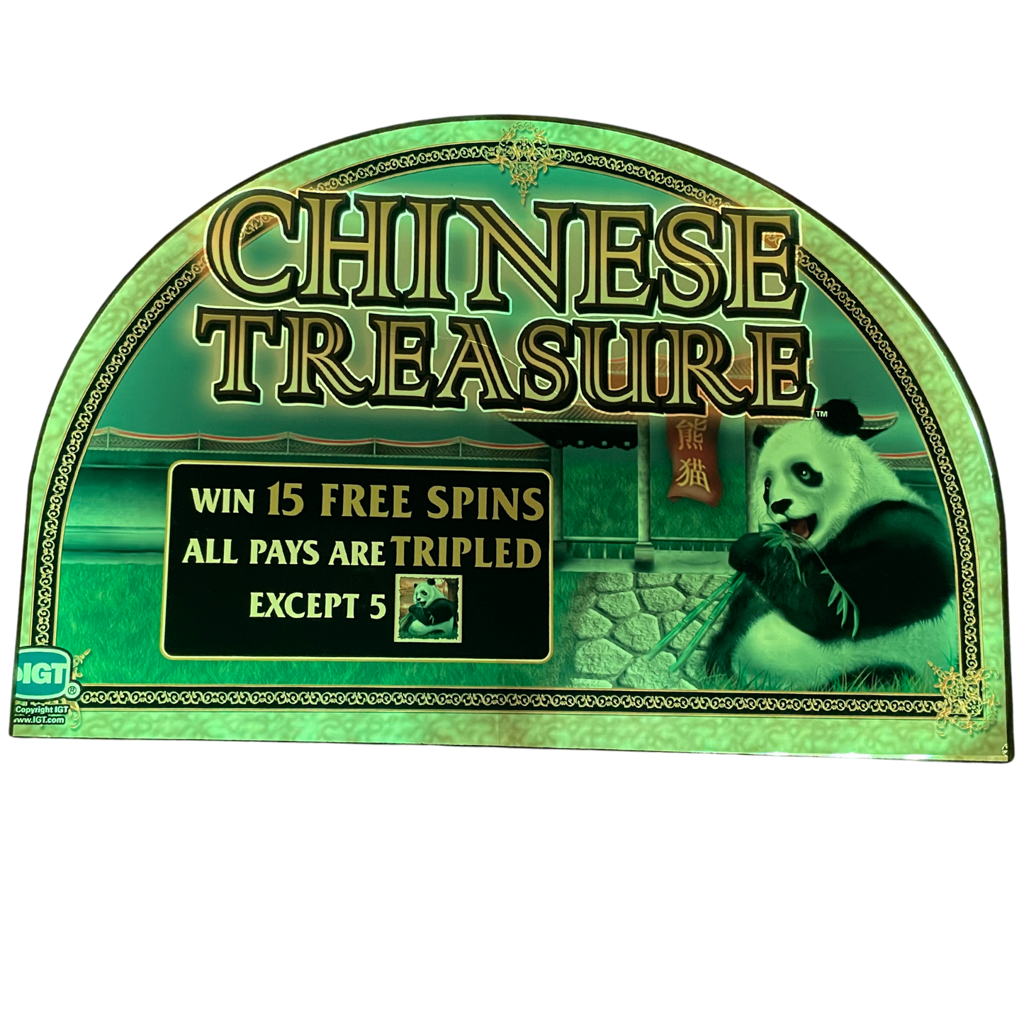 Chinese Treasure Slot Glass