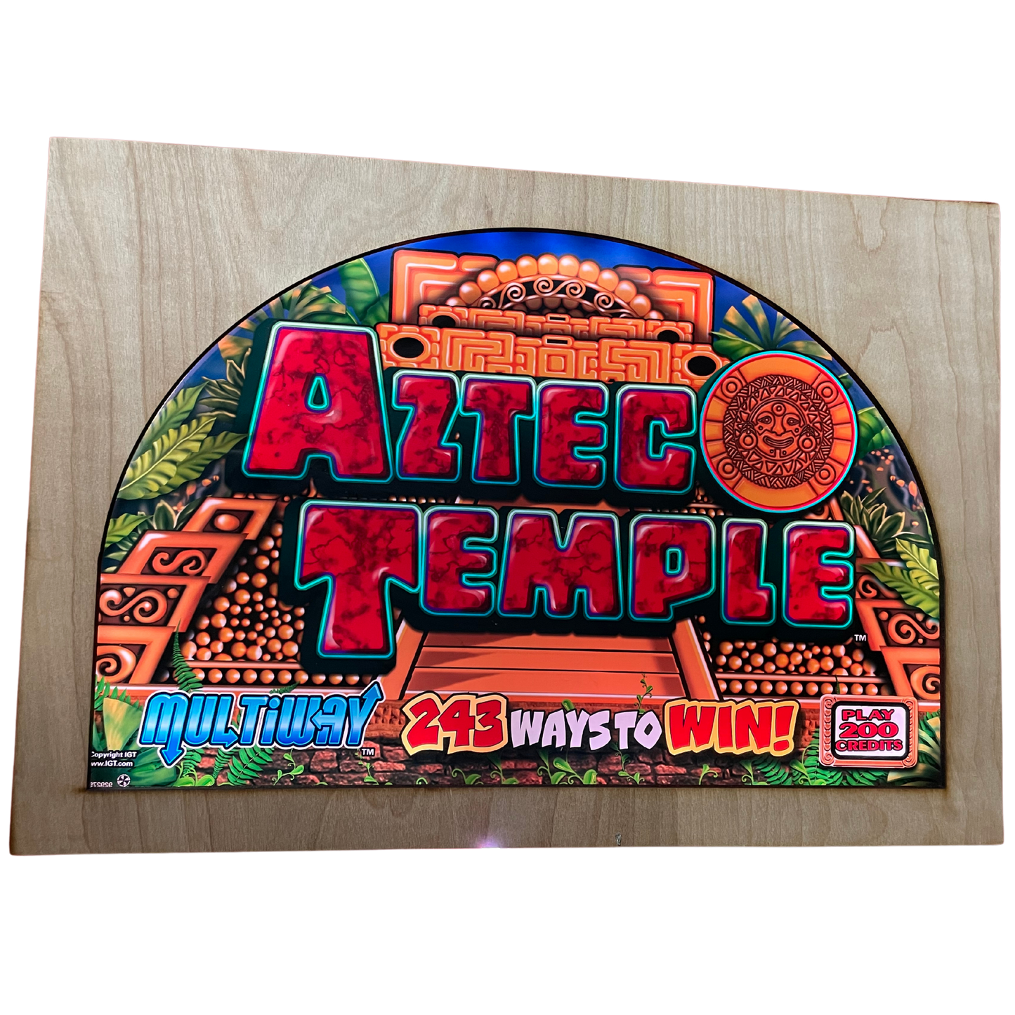 Aztec Temple Slot Glass