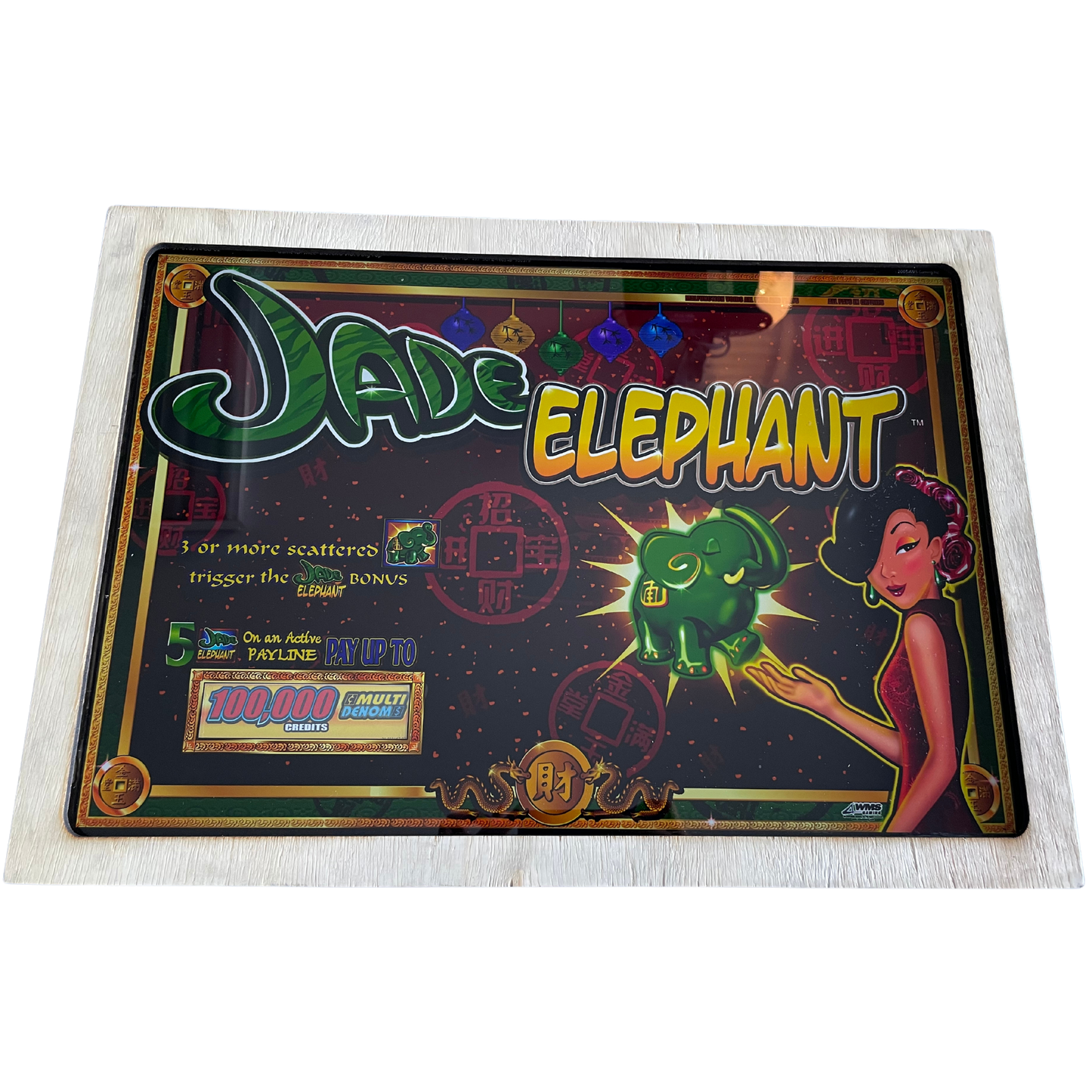 Jade Elephant Jumbo Slot Glass
