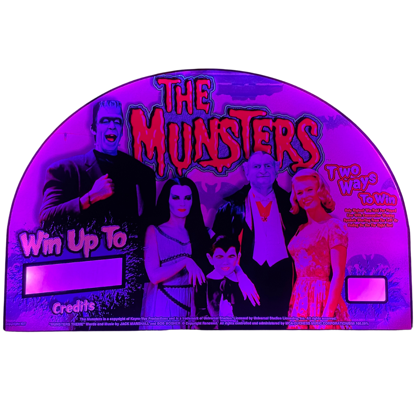 The Munsters Green Slot Glass