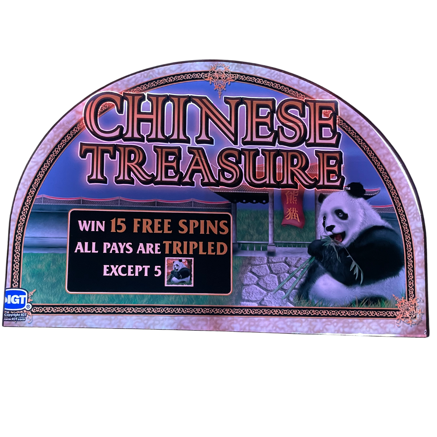 Chinese Treasure Slot Glass