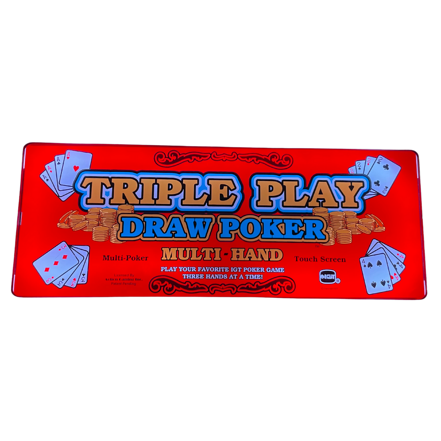 Triple Play Draw Poker Slot Glass