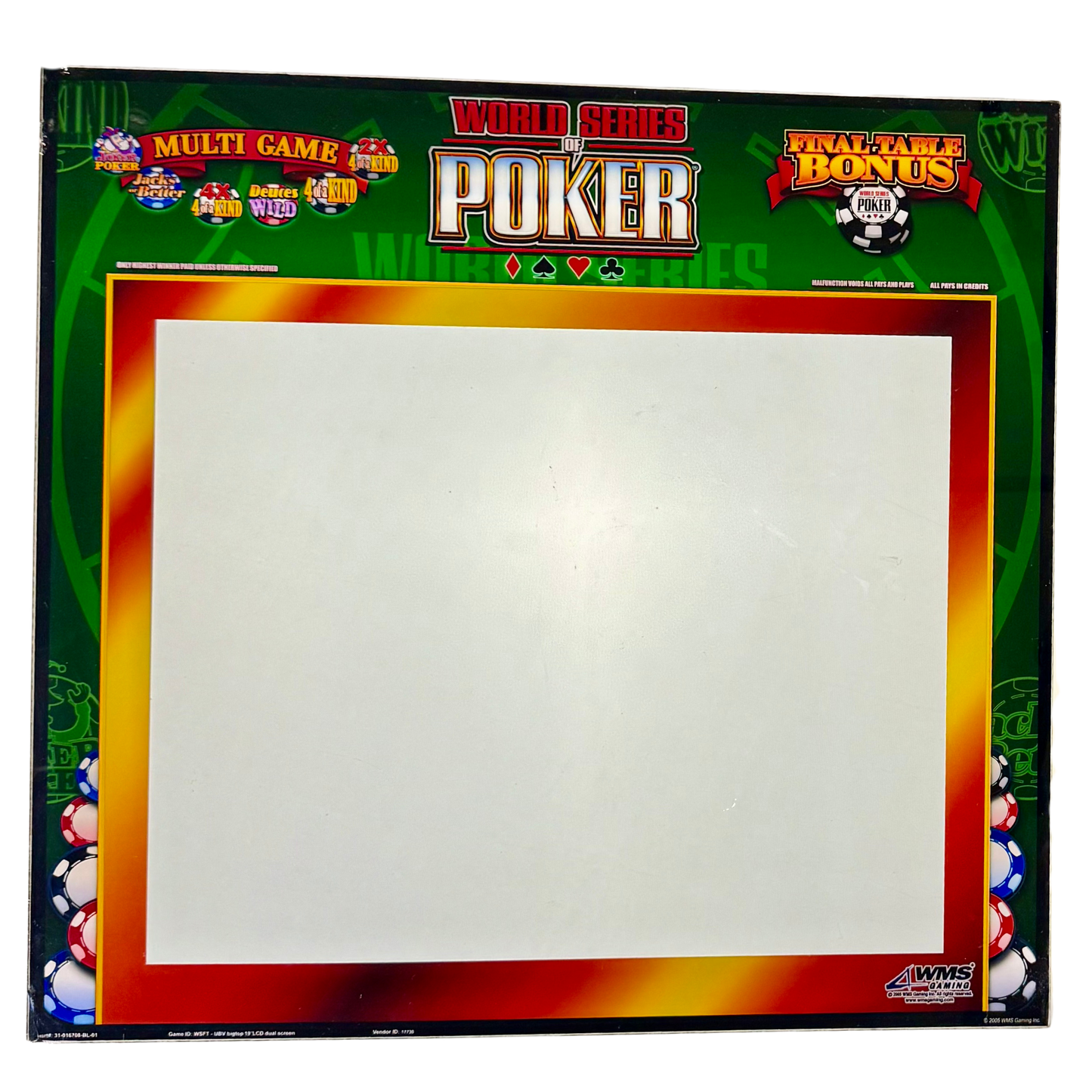 World Series Of Poker Jumbo Slot Glass