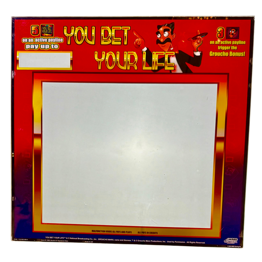 You Bet Your Life Jumbo Slot Glass