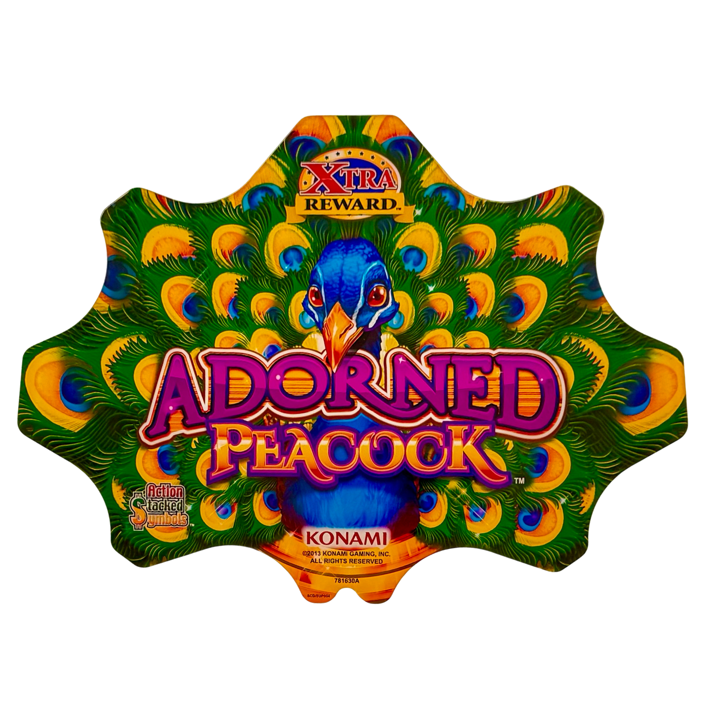 Adorned Peacock Slot Retro Acrylic