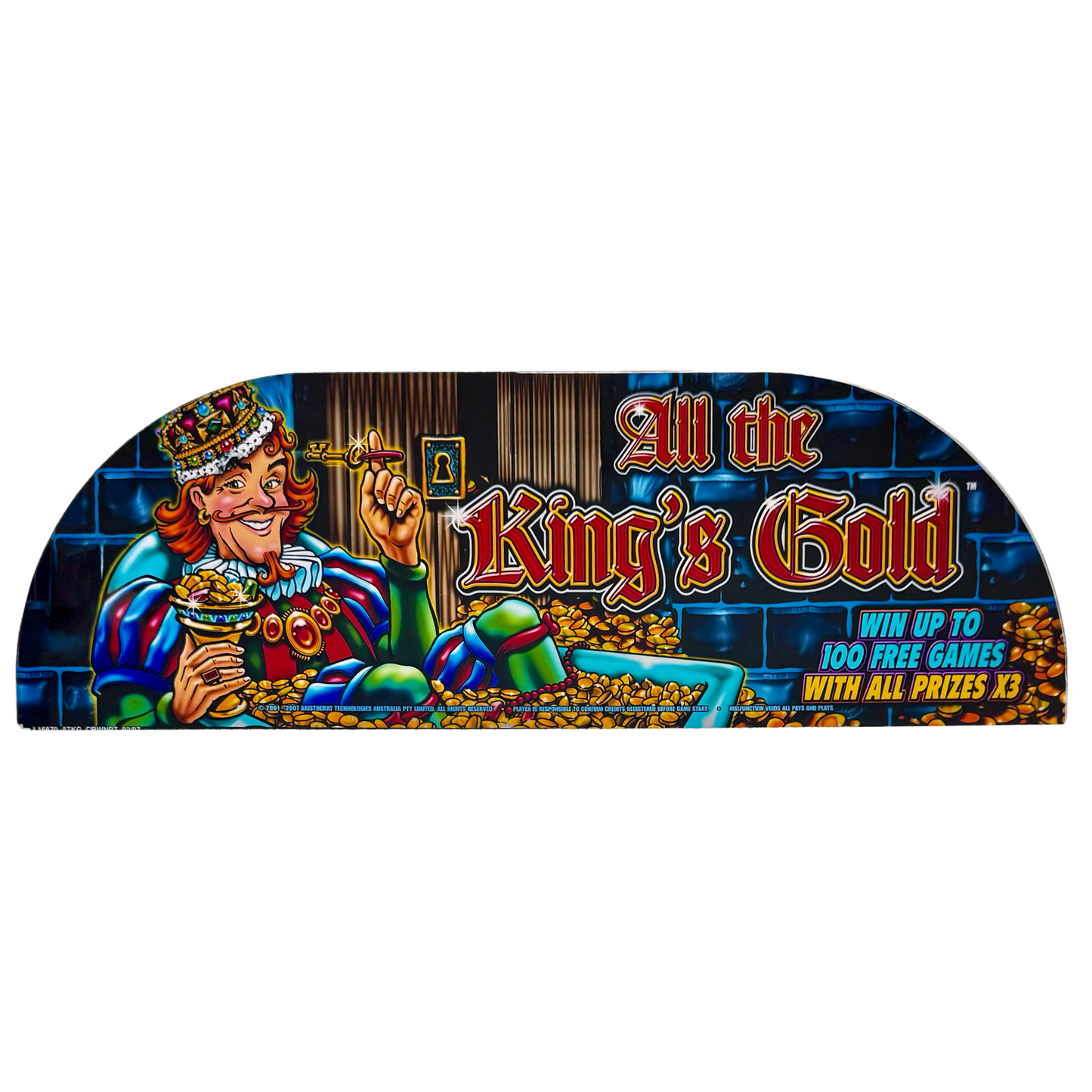All The King's Gold Slot Retro Acrylic