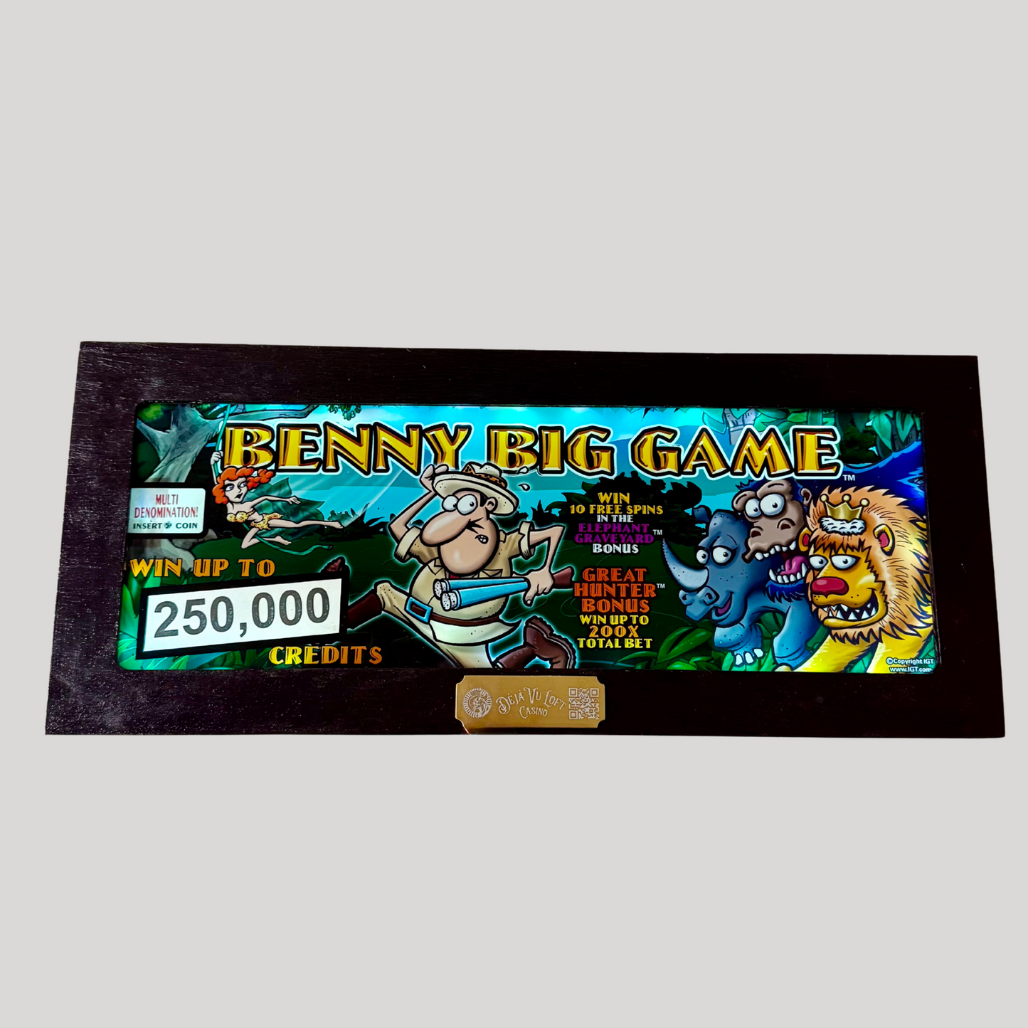 Benny Big Game Slot Glass