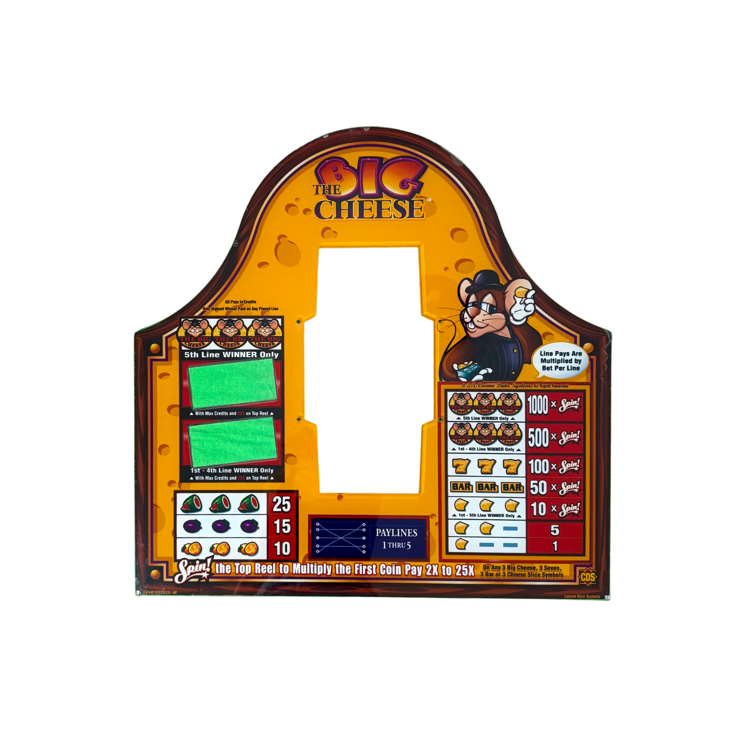 The Big Cheese Slot Retro Acrylic