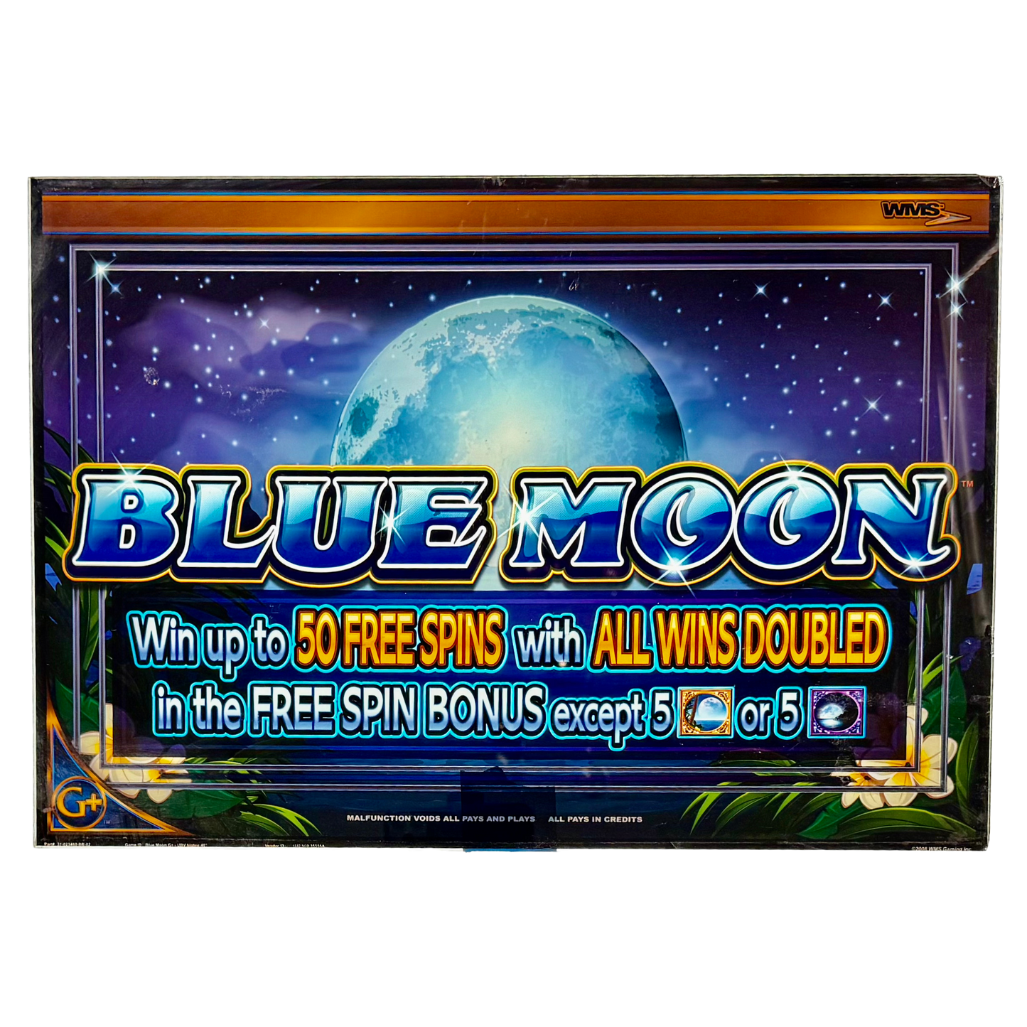 Blue Moon Jumbo Slot Glass