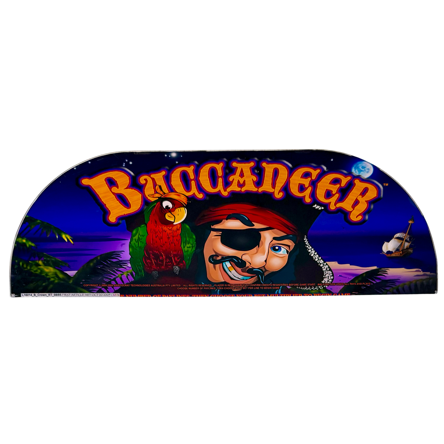 Buccaneer Slot Retro Acrylic