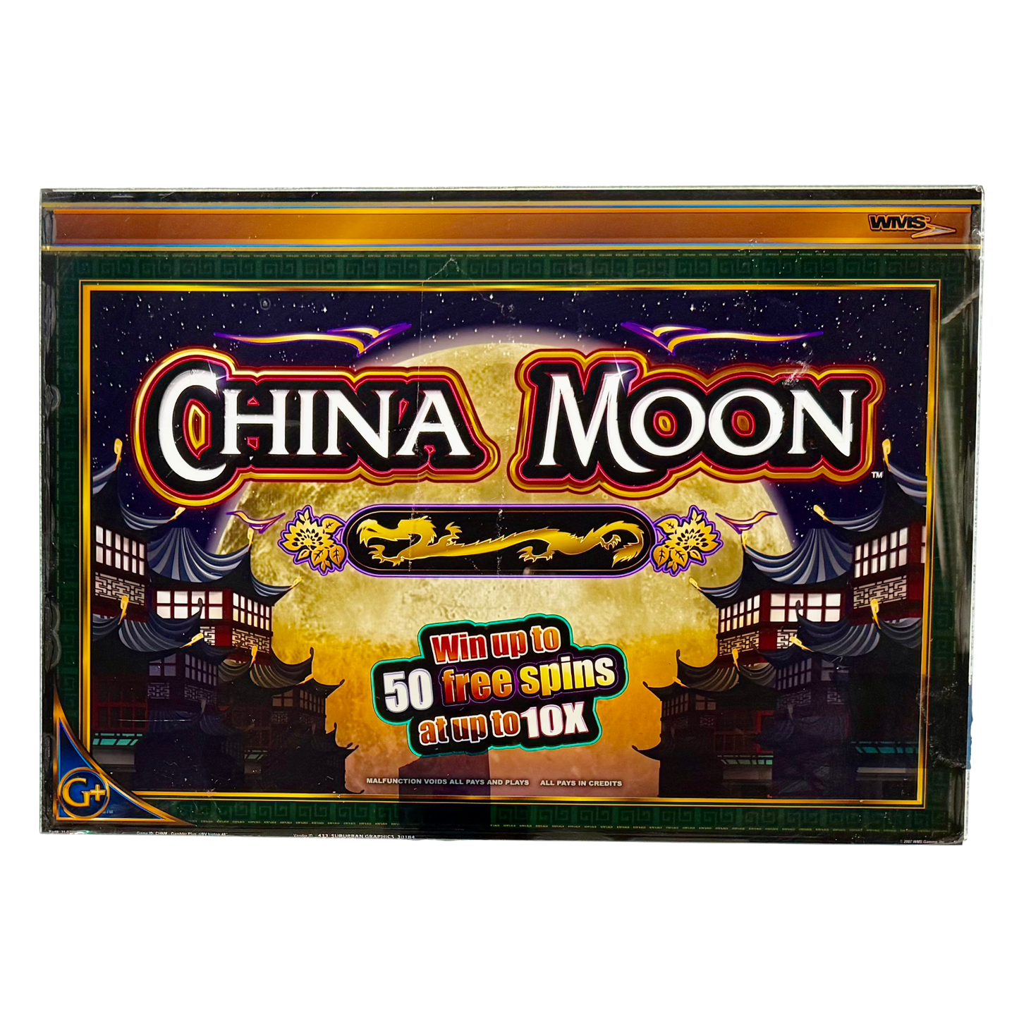 China Moon Jumbo Slot Glass