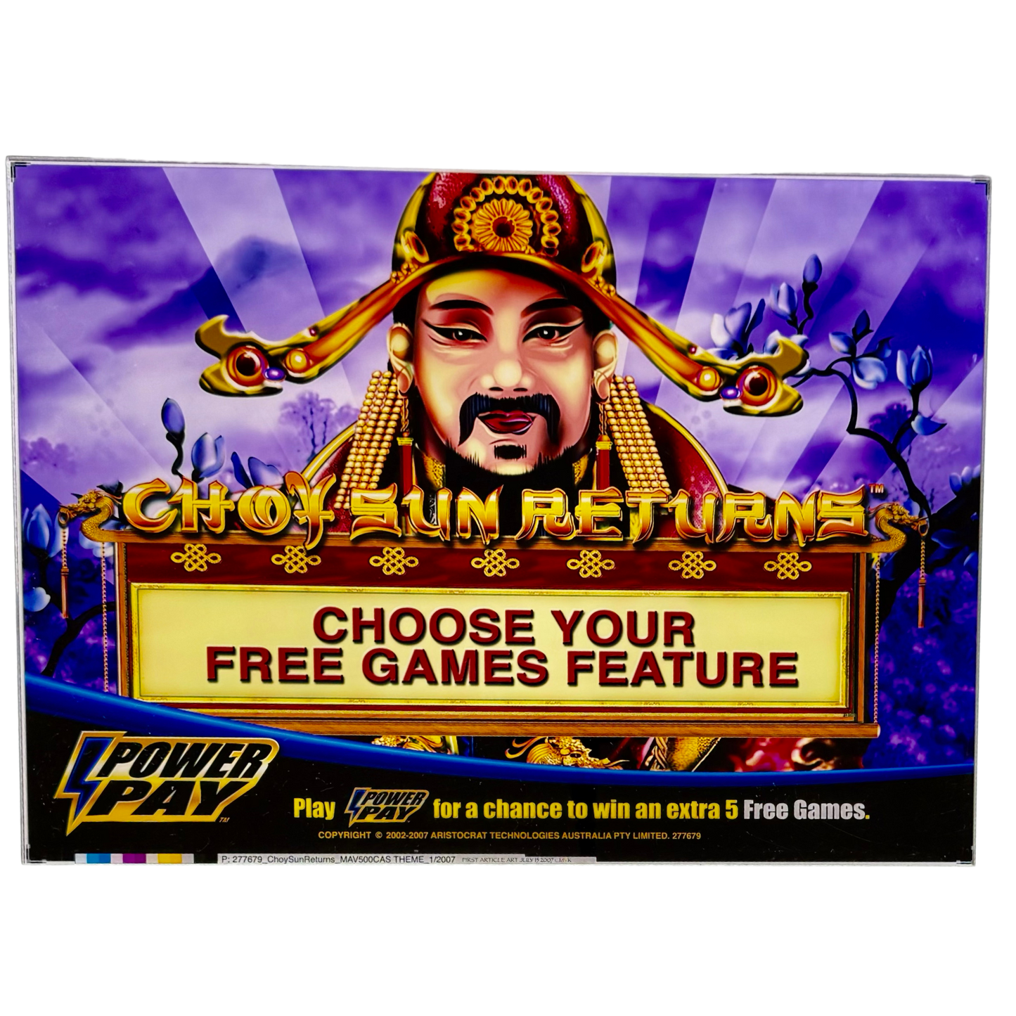 Choy Sun Returns Slot Retro Acrylic