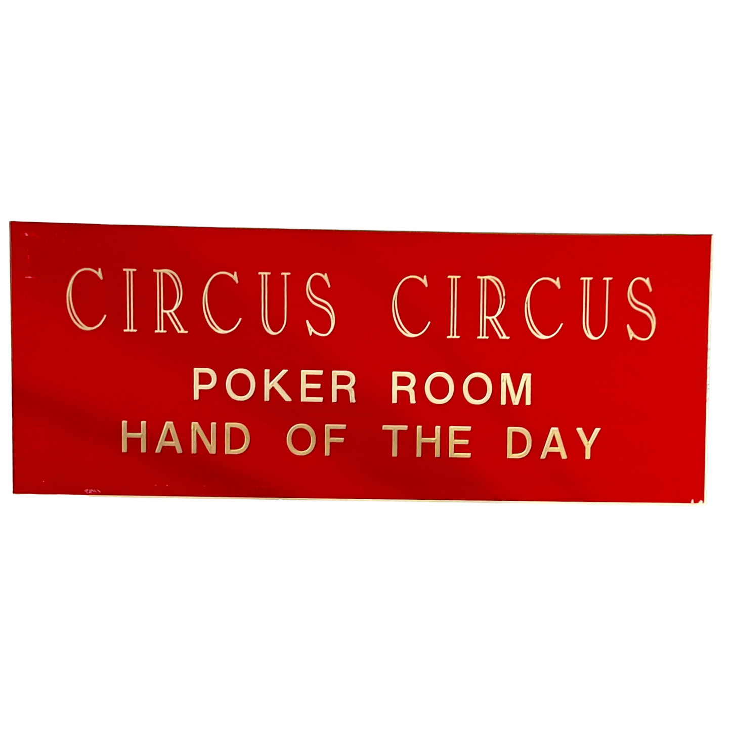 Circus Circus Poker Room Acrylic Memorabilia