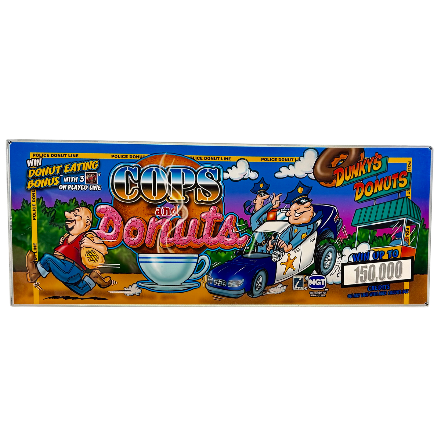 Cops And Donuts Slot Glass