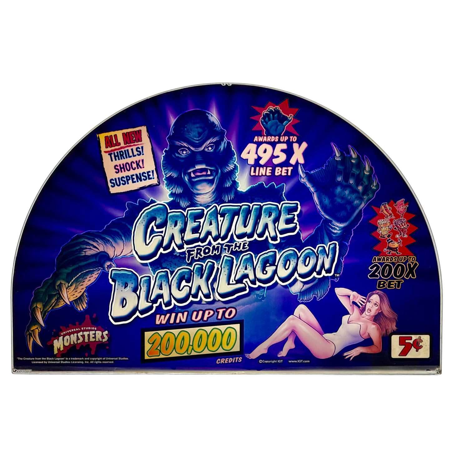 Creature From The Black Lagoon Slot Glass
