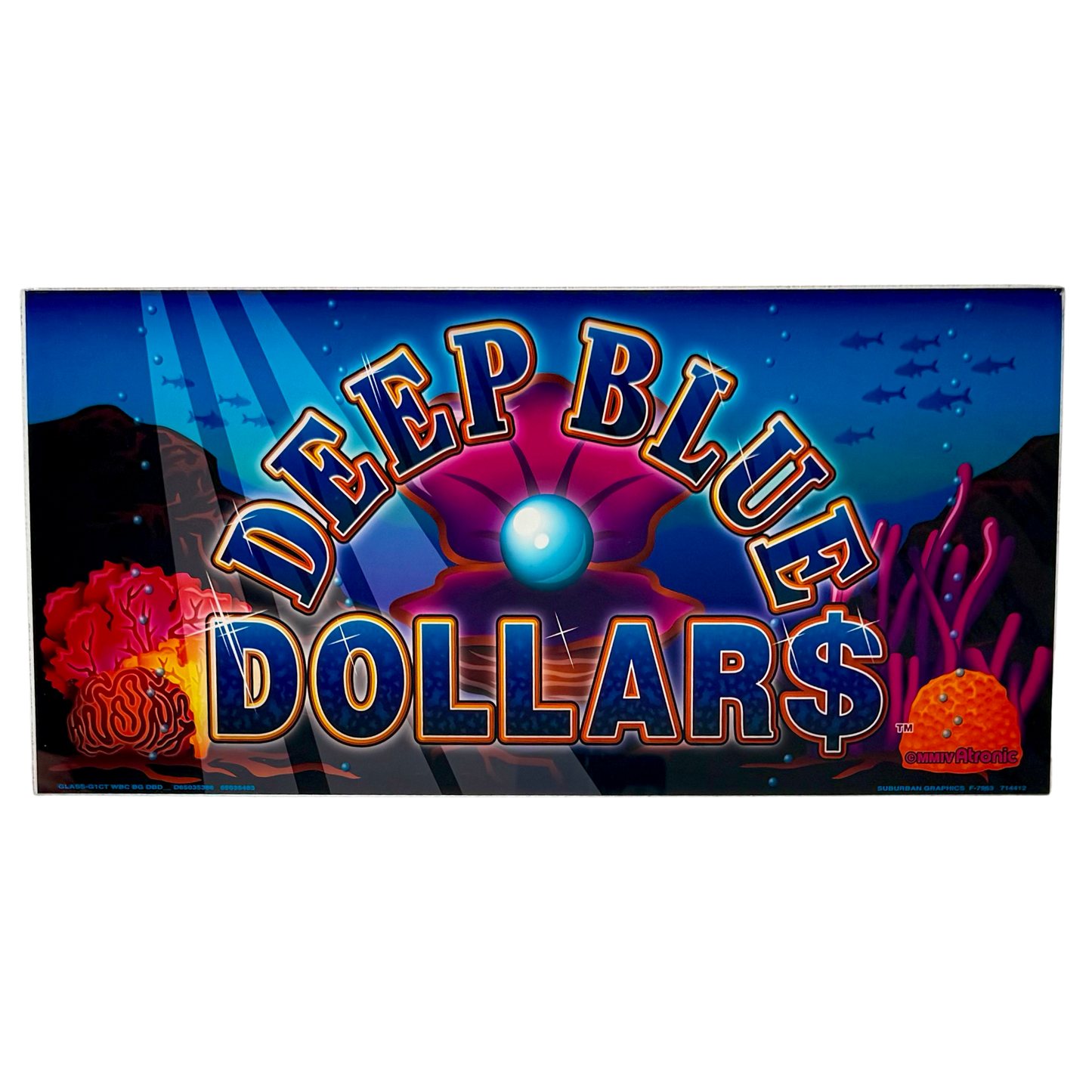 Deep Blue Dollars Slot Glass