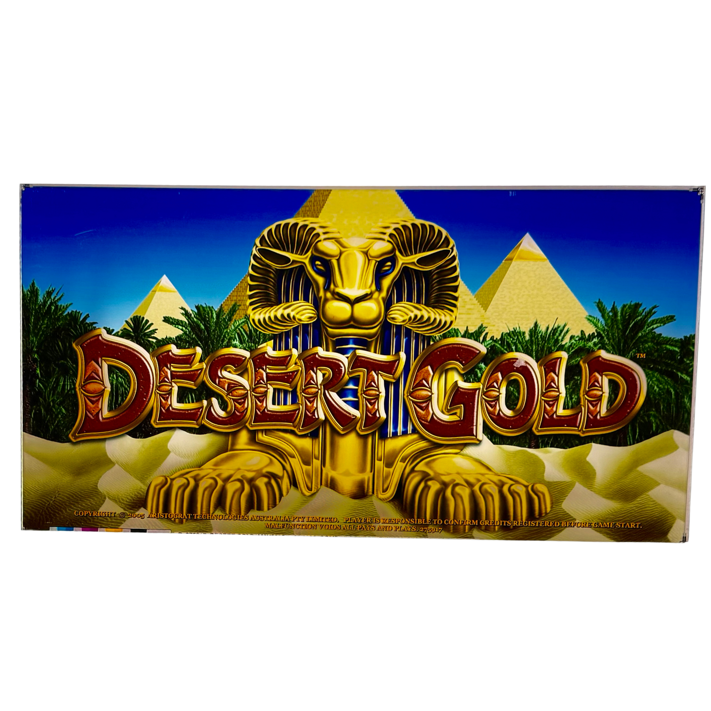 Desert Gold Slot Retro Acrylic