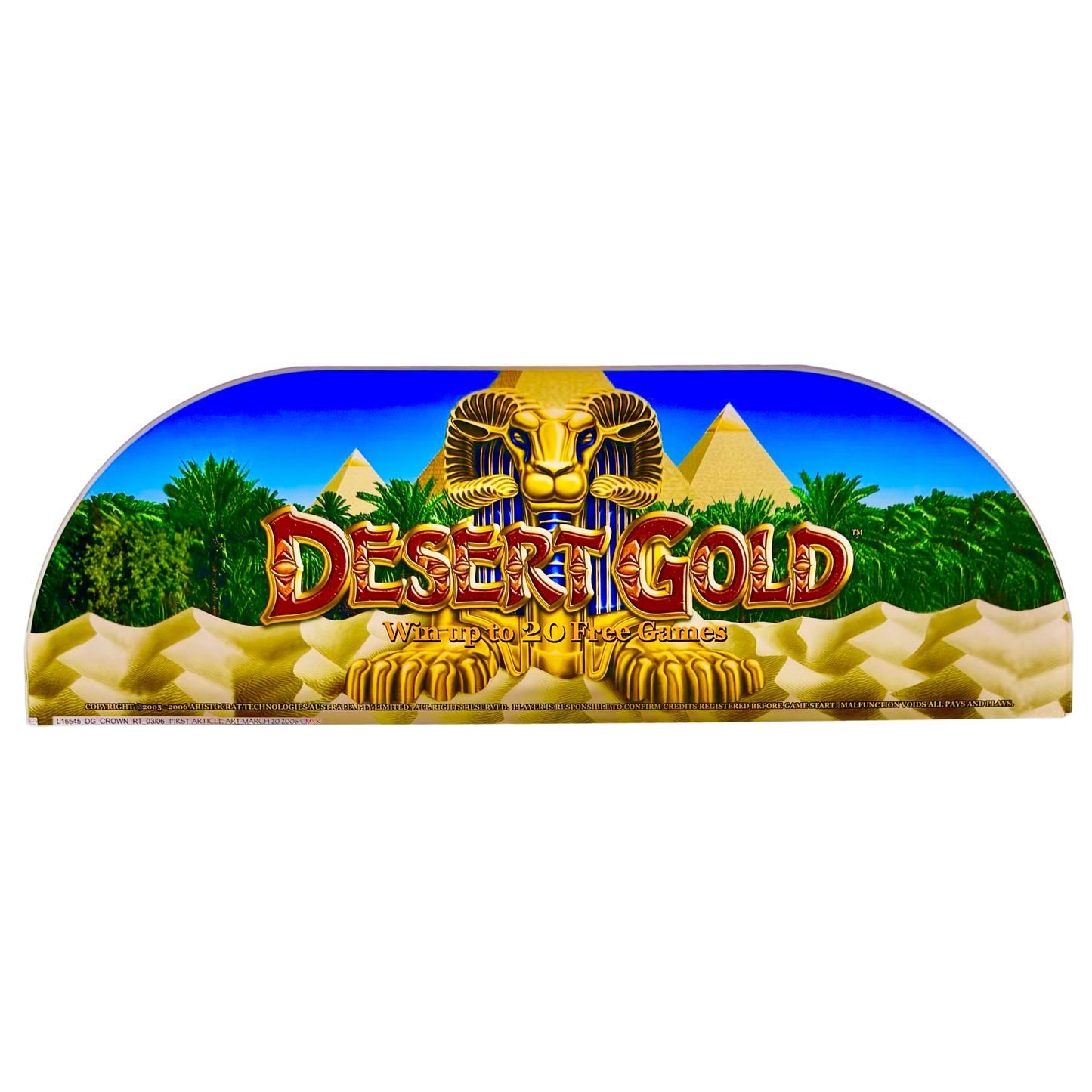 Desert Gold Slot Retro Acrylic