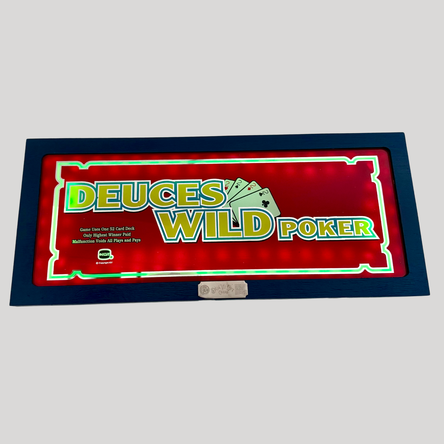 Deuces Wild Poker Slot Glass