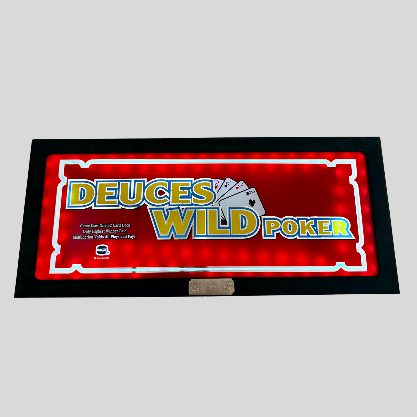 Deuces Wild Poker Slot Glass