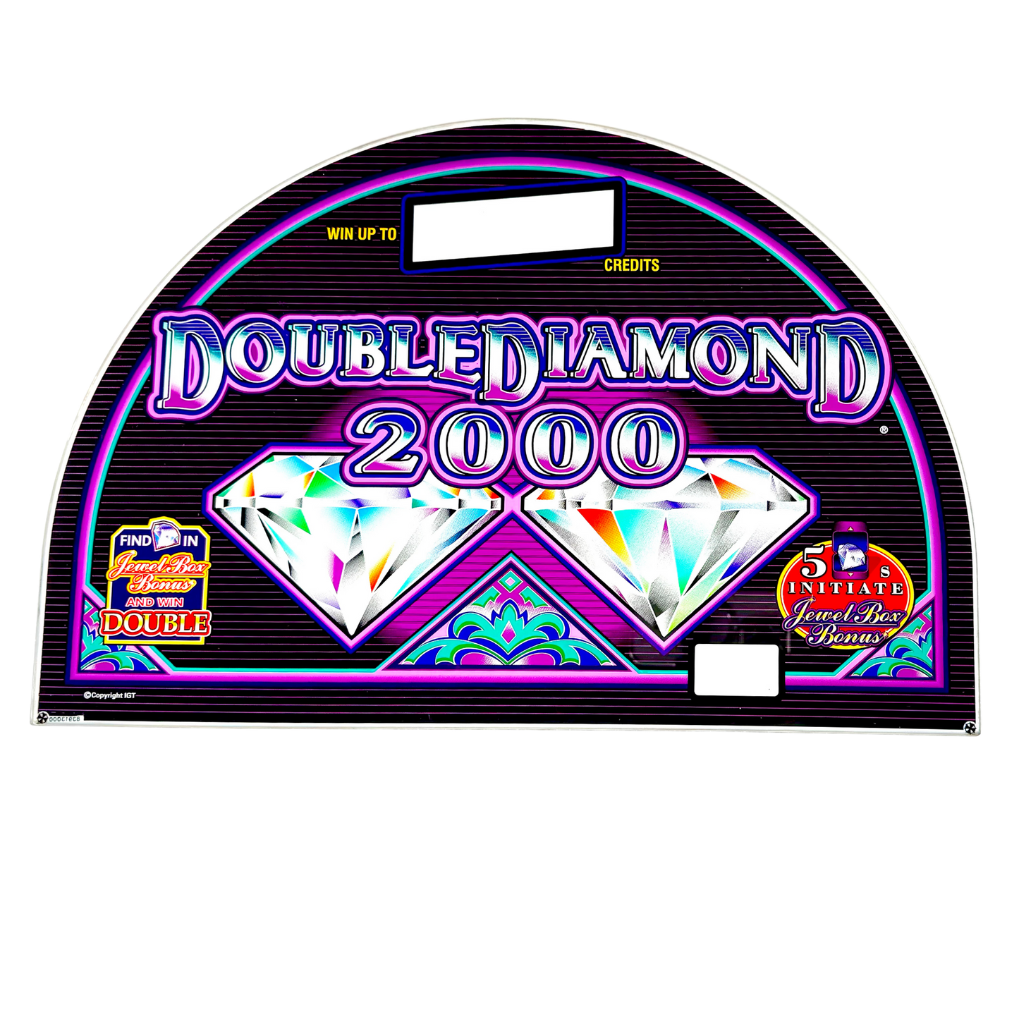Double Diamonds 2000 Slot Glass