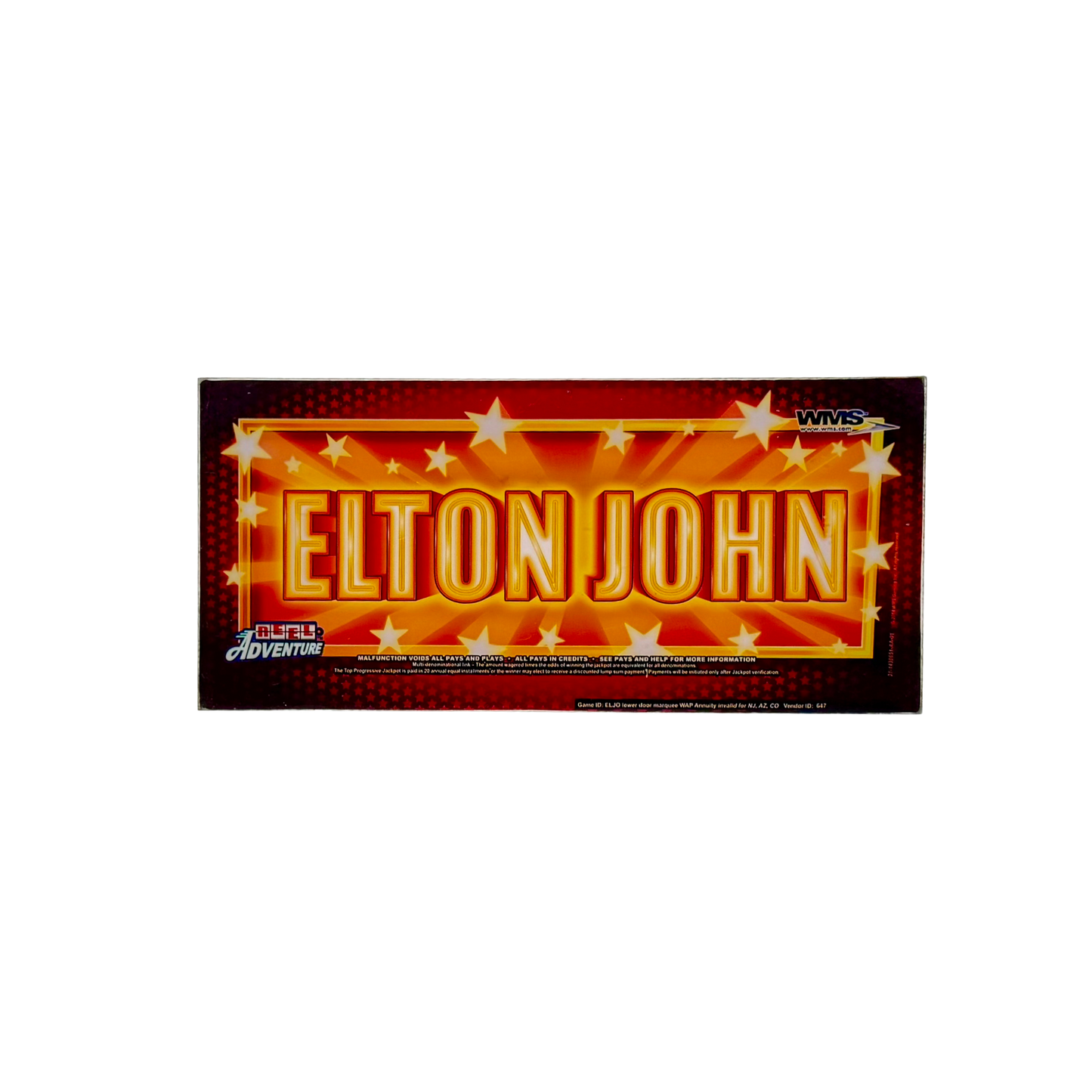 Elton John Slot Glass