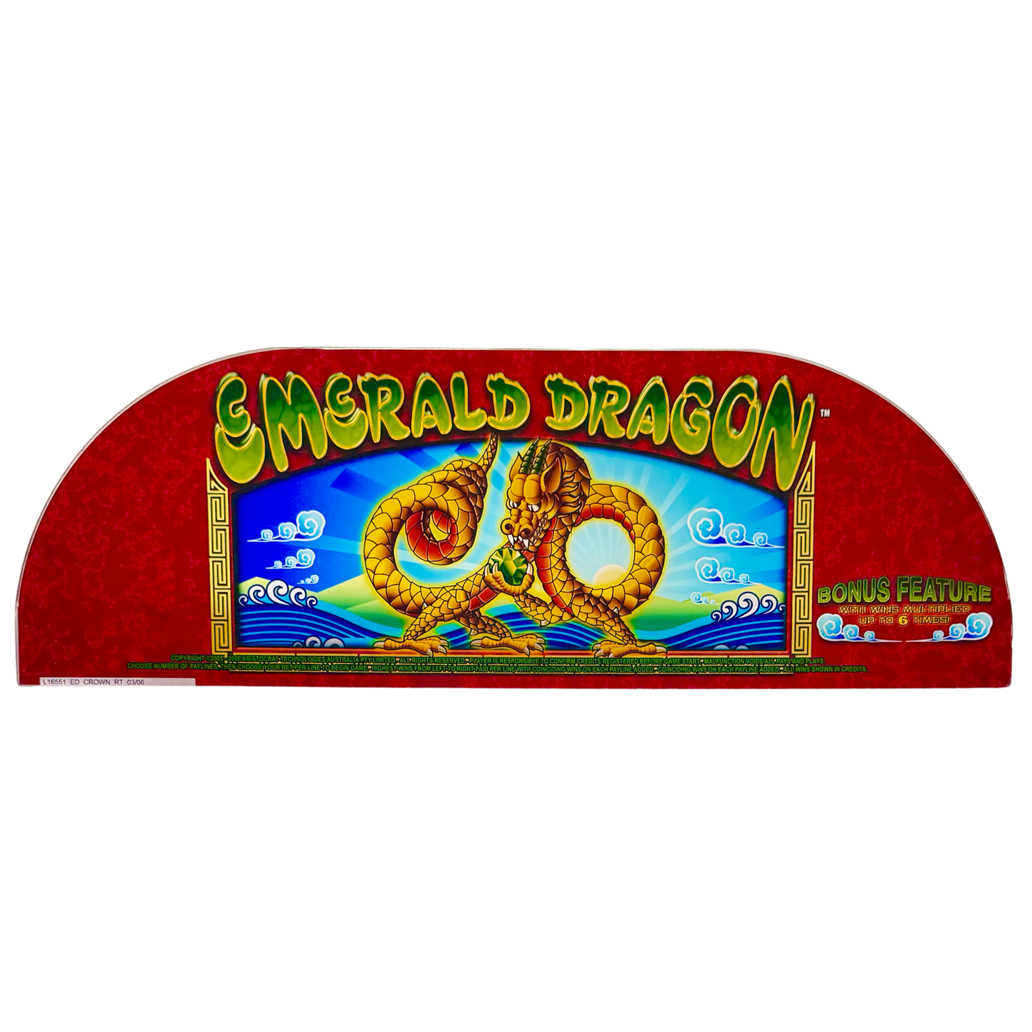 Emerald Dragon Slot Retro Acrylic