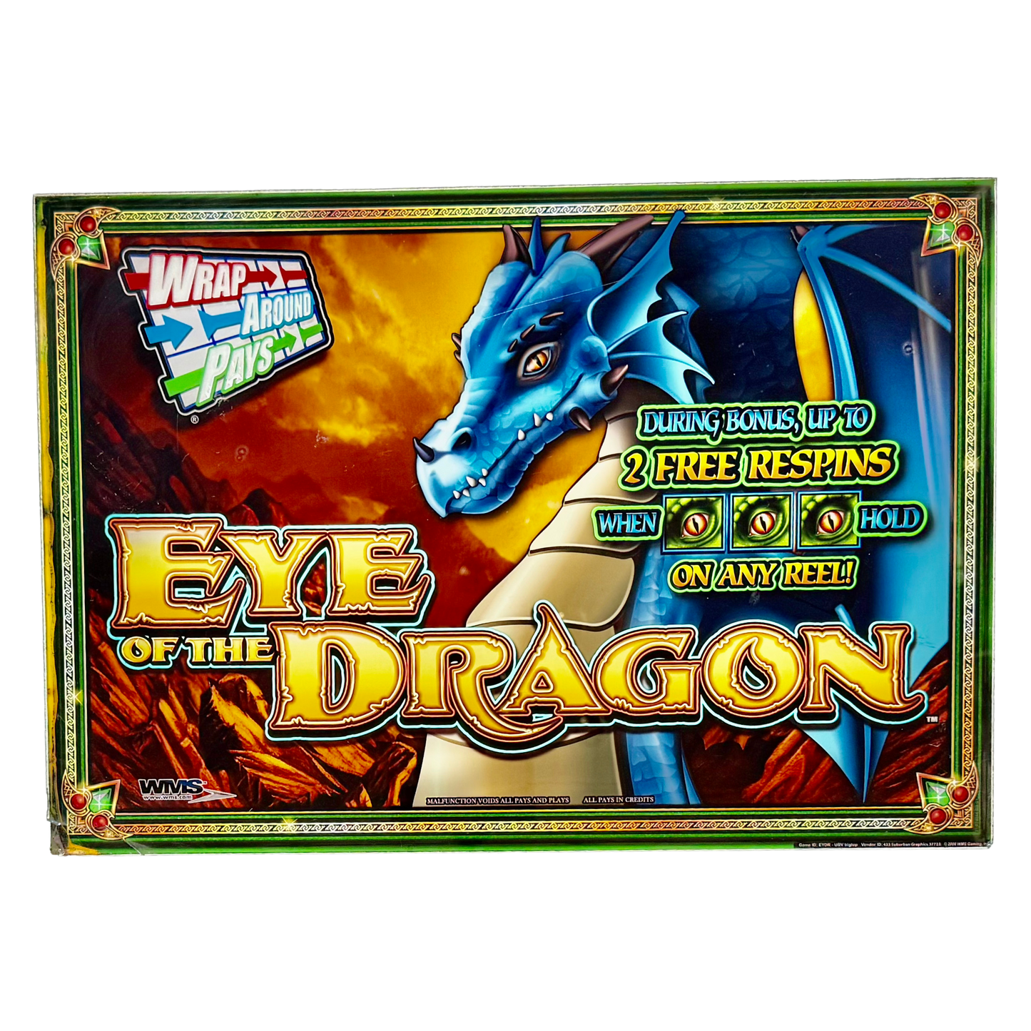 Eye Of The Dragon Jumbo Slot Glass