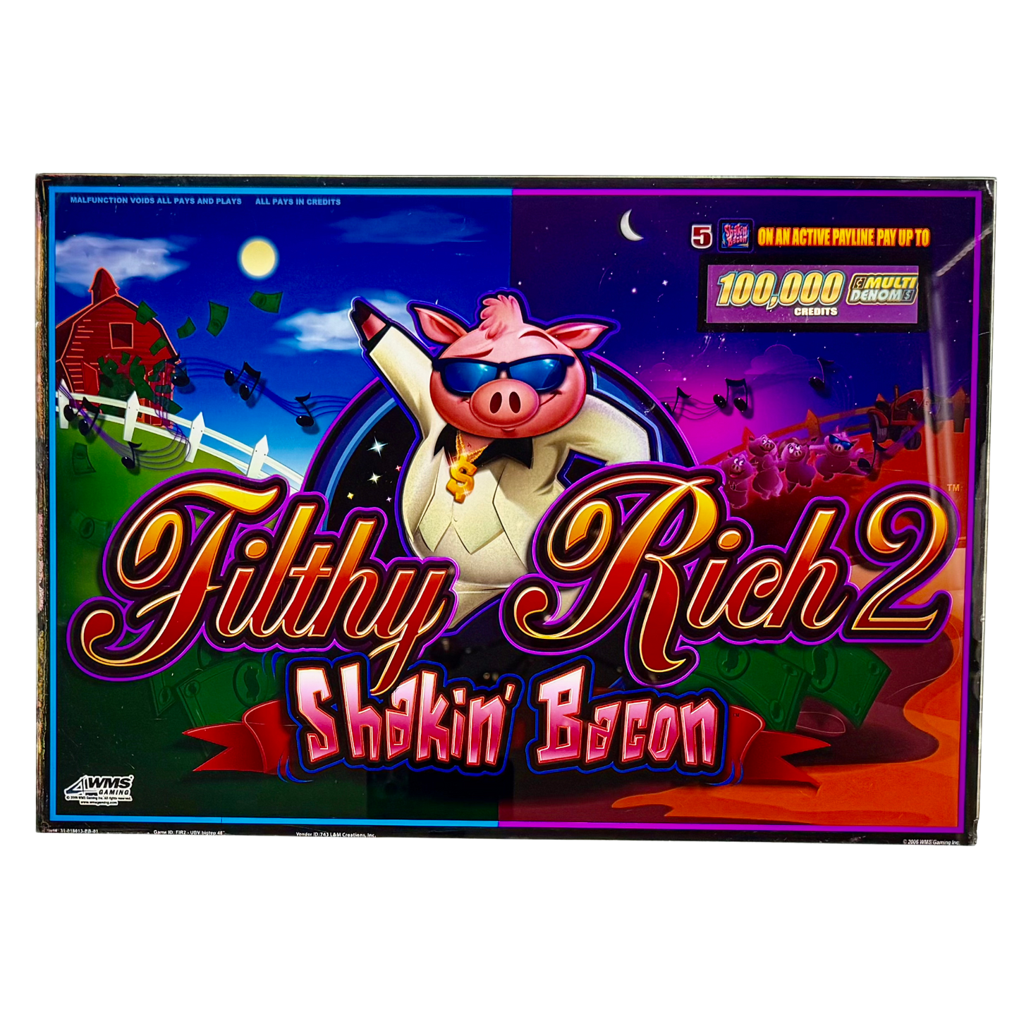 Filthy Rich 2 Jumbo Slot Glass