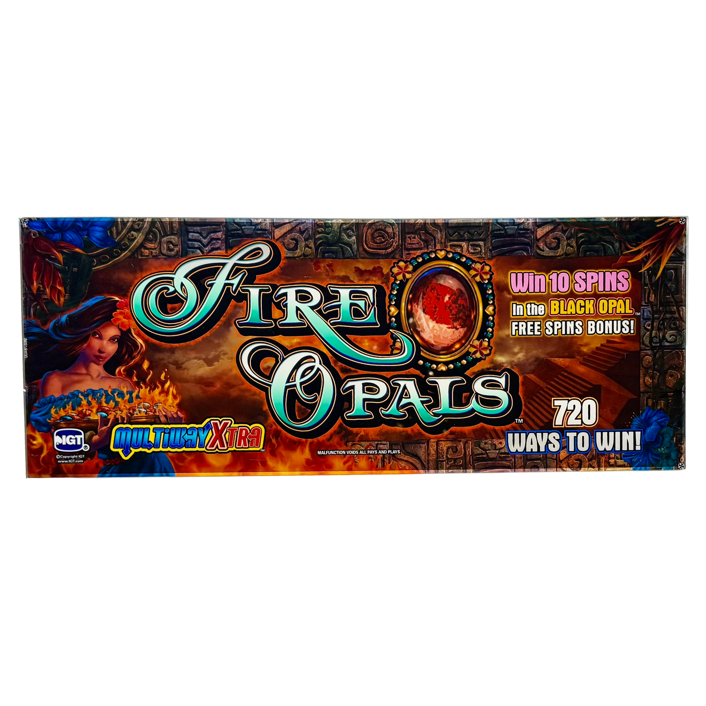 Fire Opals Slot Glass