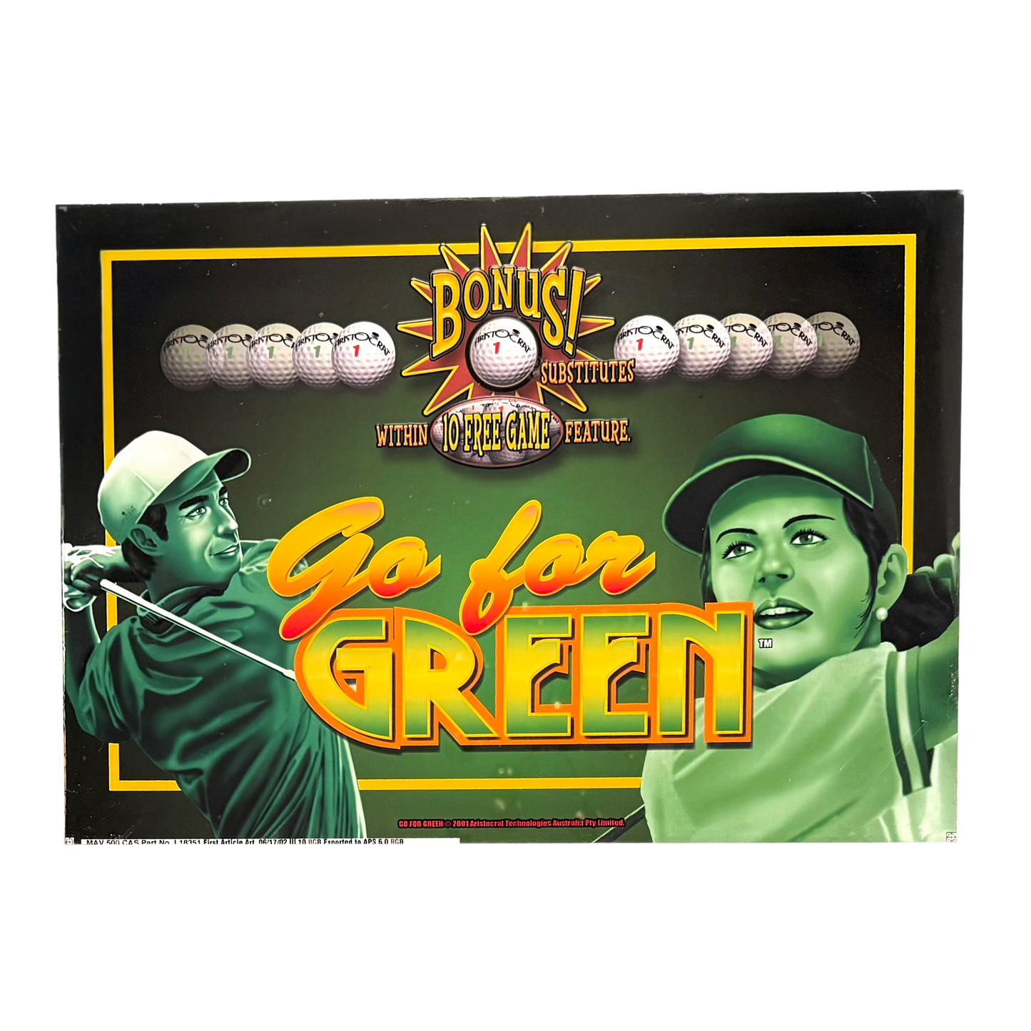 Go For Green Slot Retro Acrylic