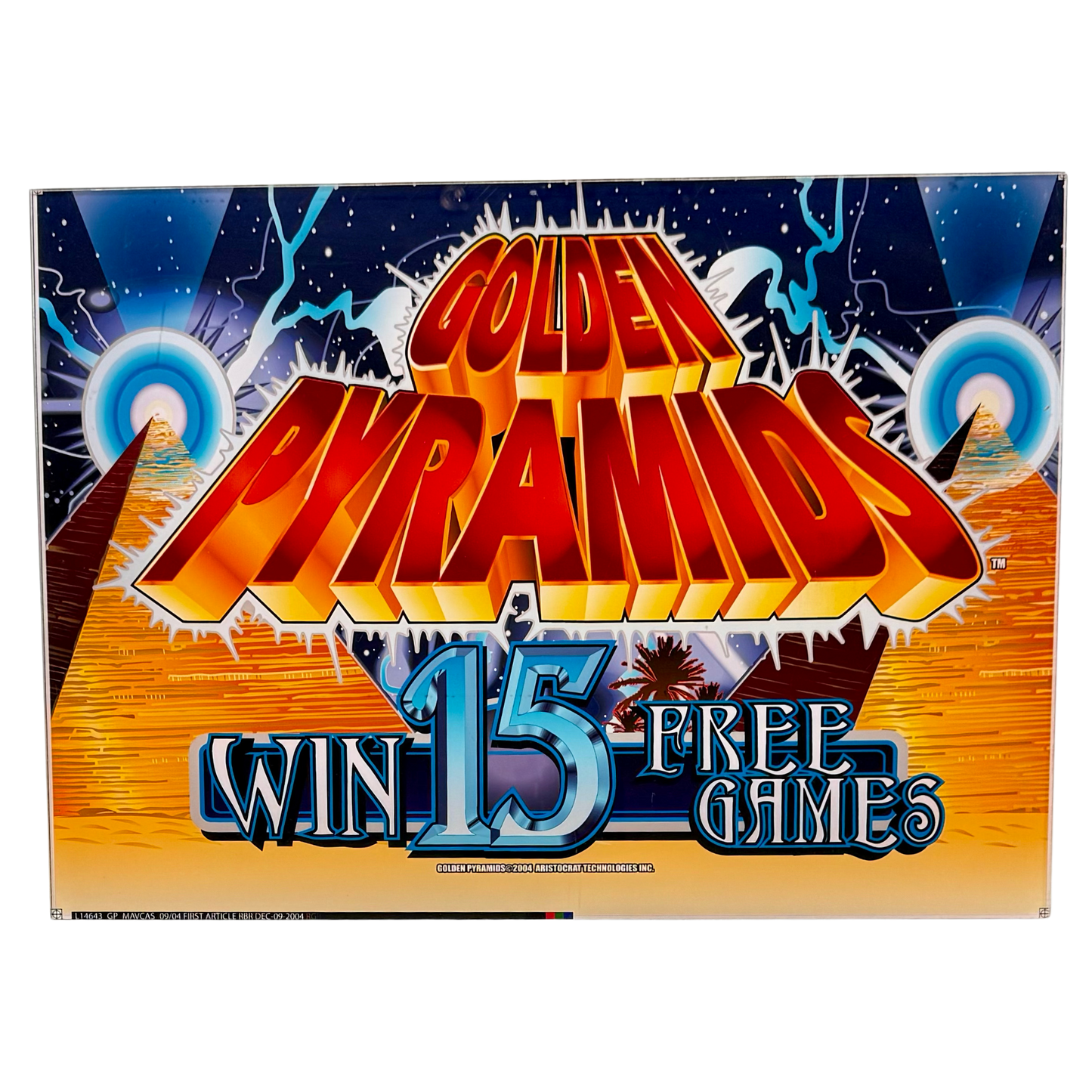 Golden Pyramids Slot Retro Acrylic